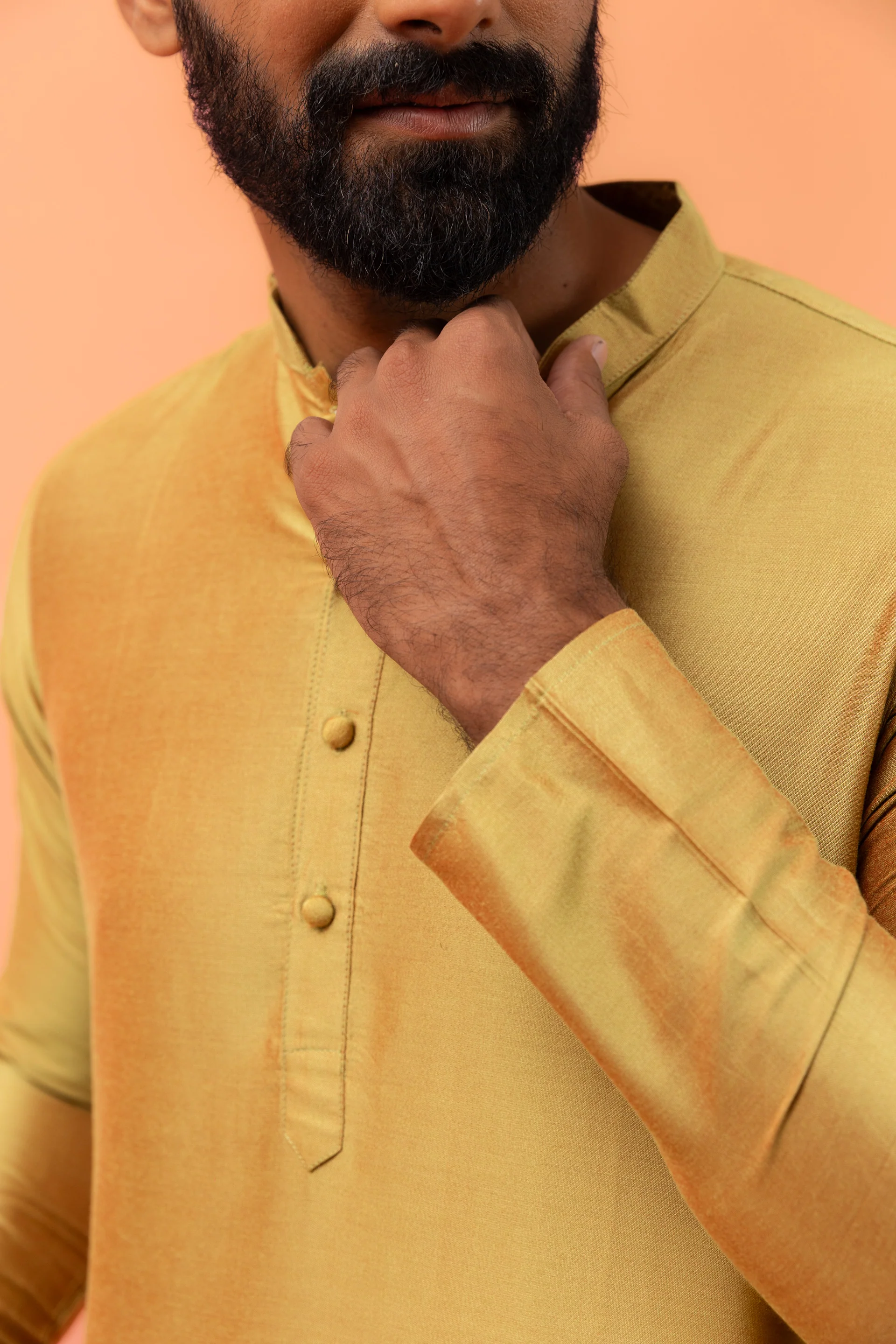 Men Green Kurta - Image 5