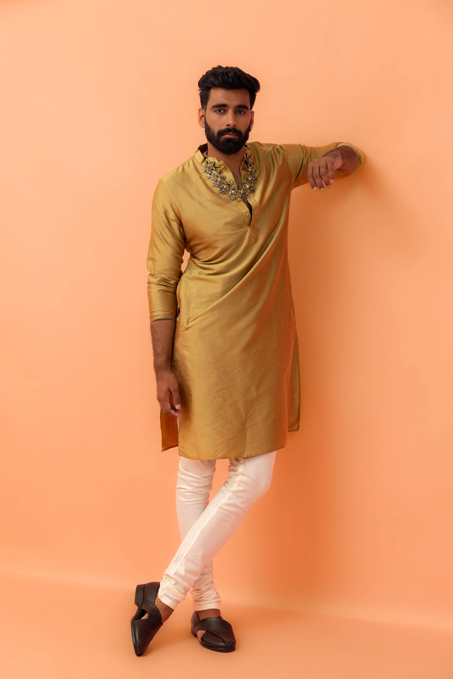 Men Green Kurta - Image 6