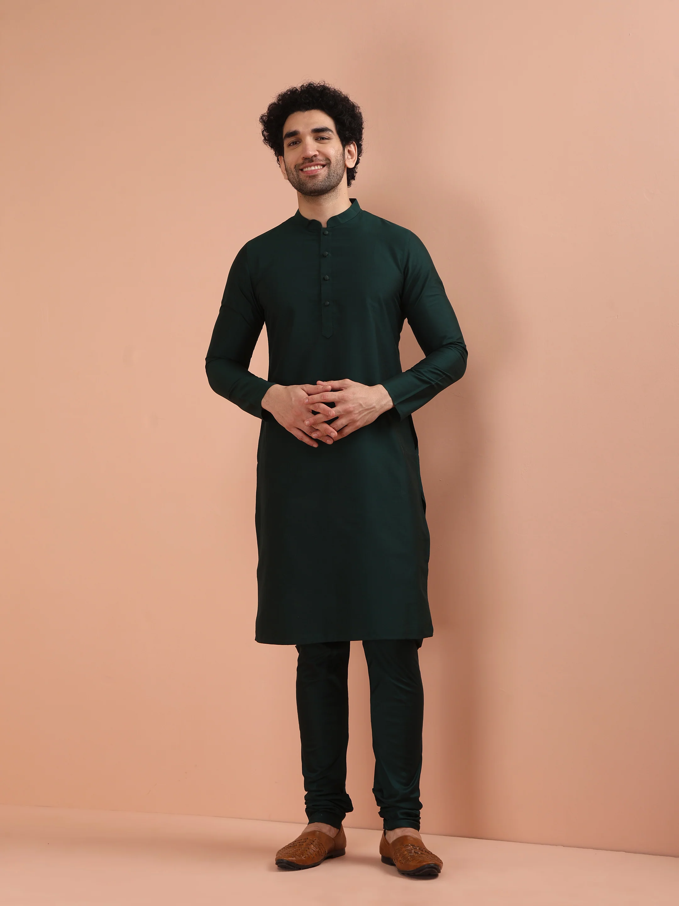 Multicolor Art Silk Printed Nehru Jacket Bundi with Kurta Churidar - Image 7
