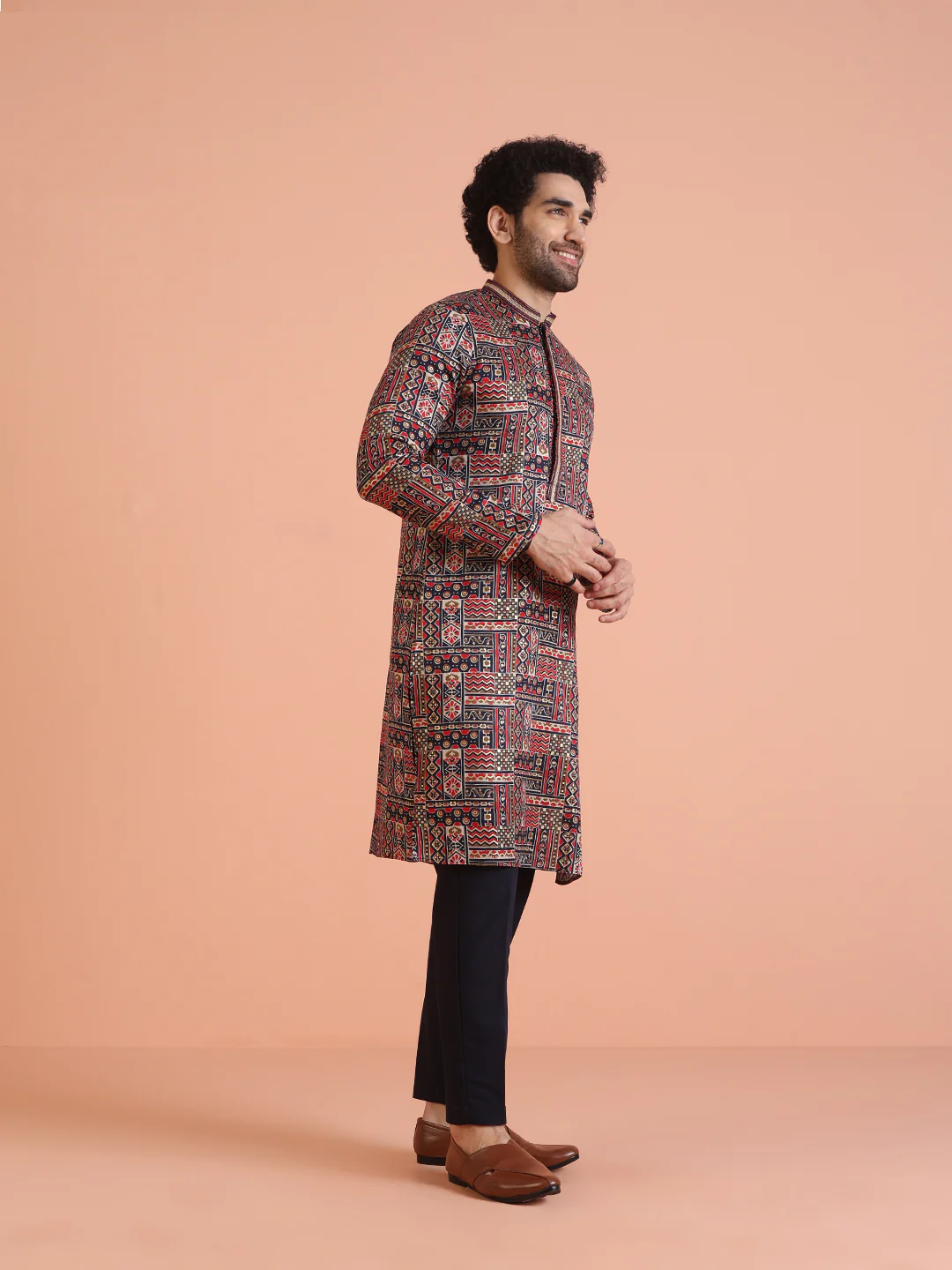 Multicolor Printed Kurta Trouser Set - Image 2