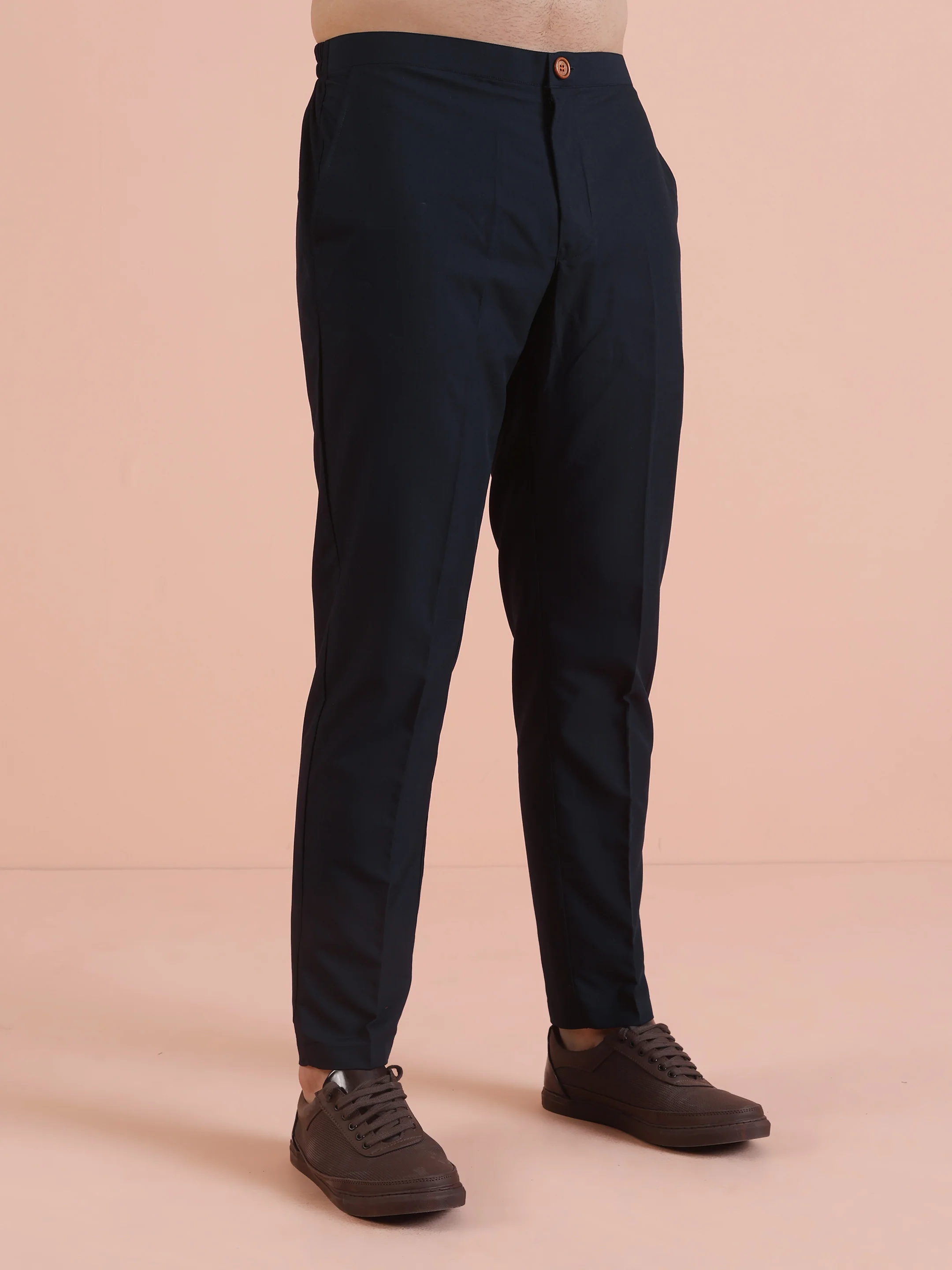 Navy Blue Floral Kurta Trouser Set - Image 6