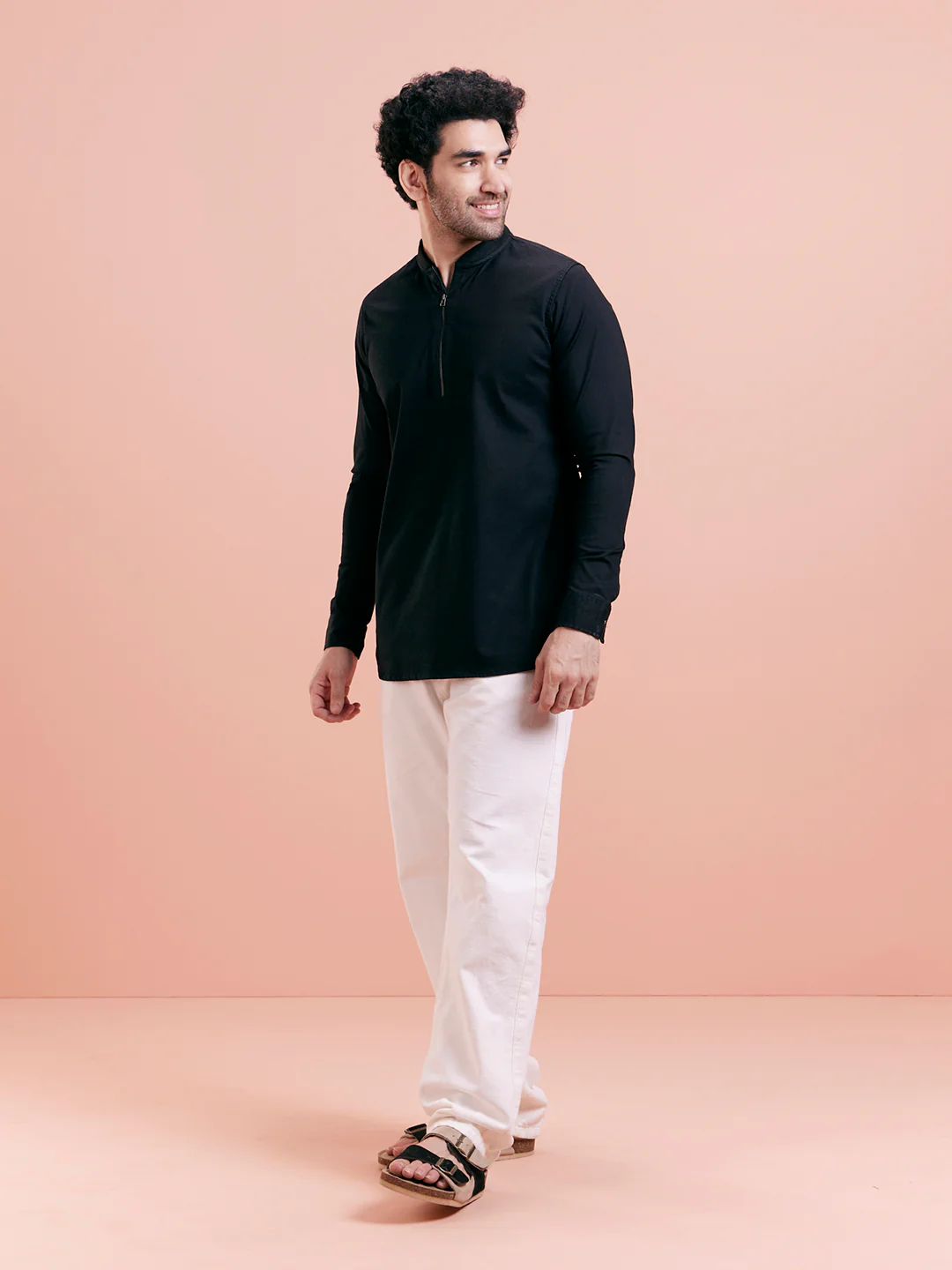 Black Denim Short Kurta - Image 3