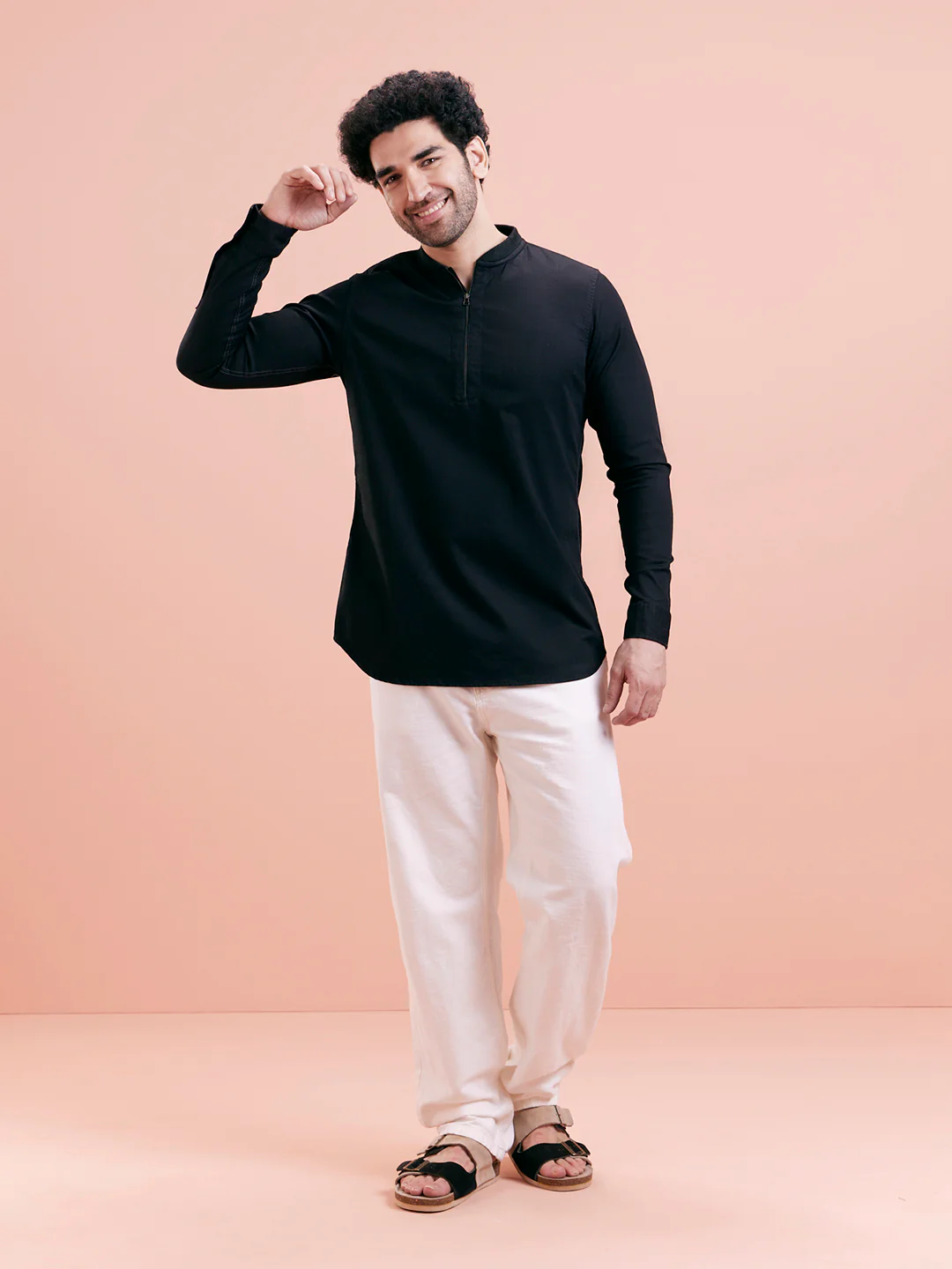 Black Denim Short Kurta - Image 7
