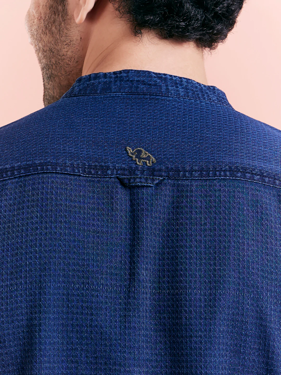 Indigo Blue Denim Short Kurta - Image 5