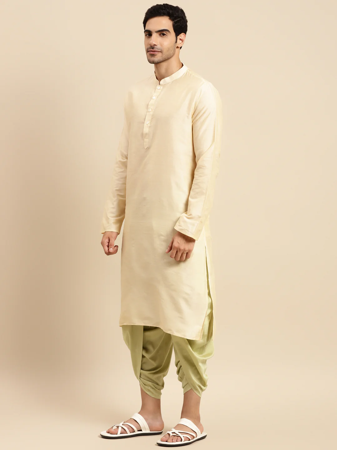 Kisah men Green nehru jacket (Set of 1) - Image 3