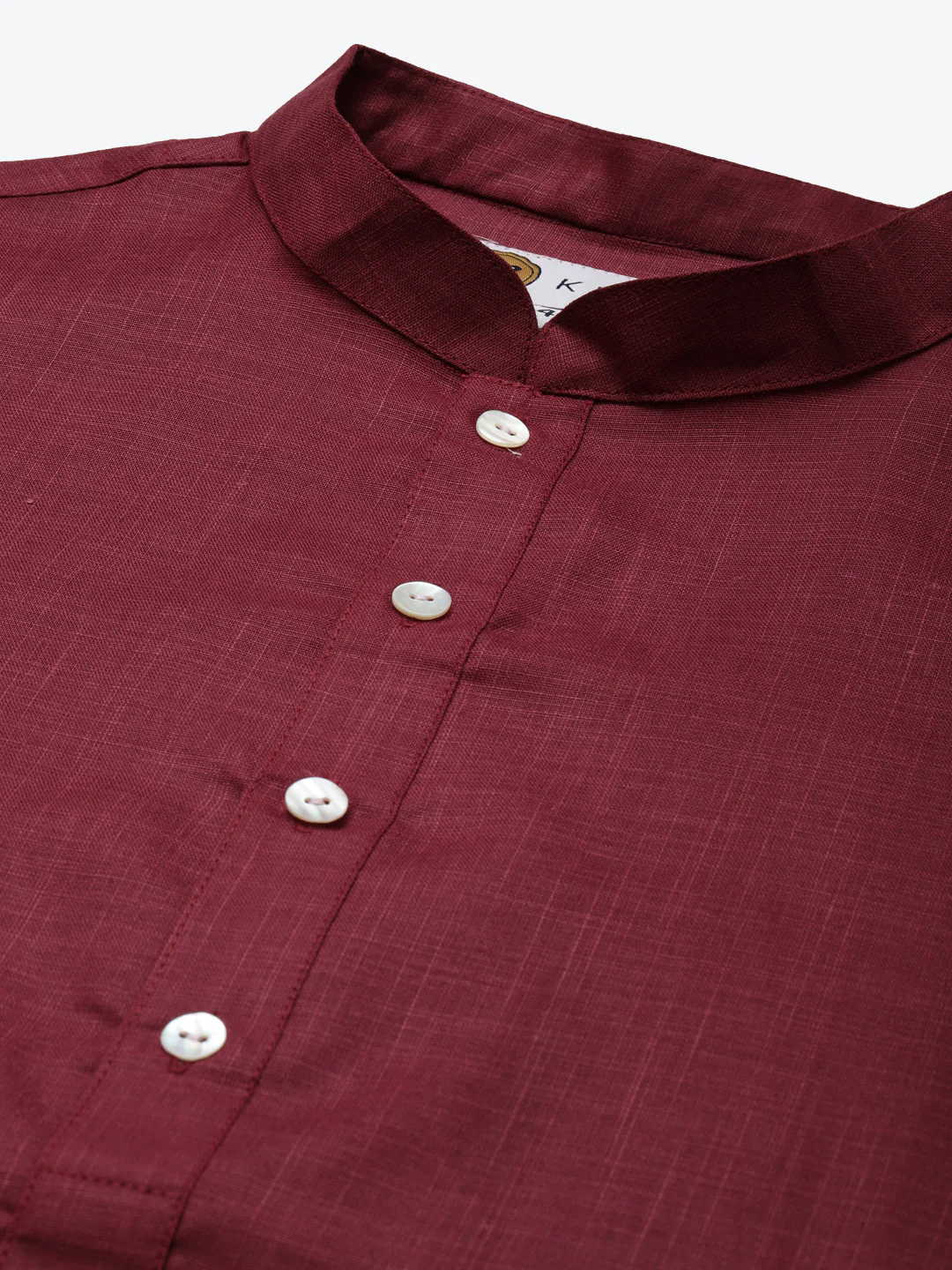 Kisah men Maroon nehru jacket (Set of 1) - Image 3