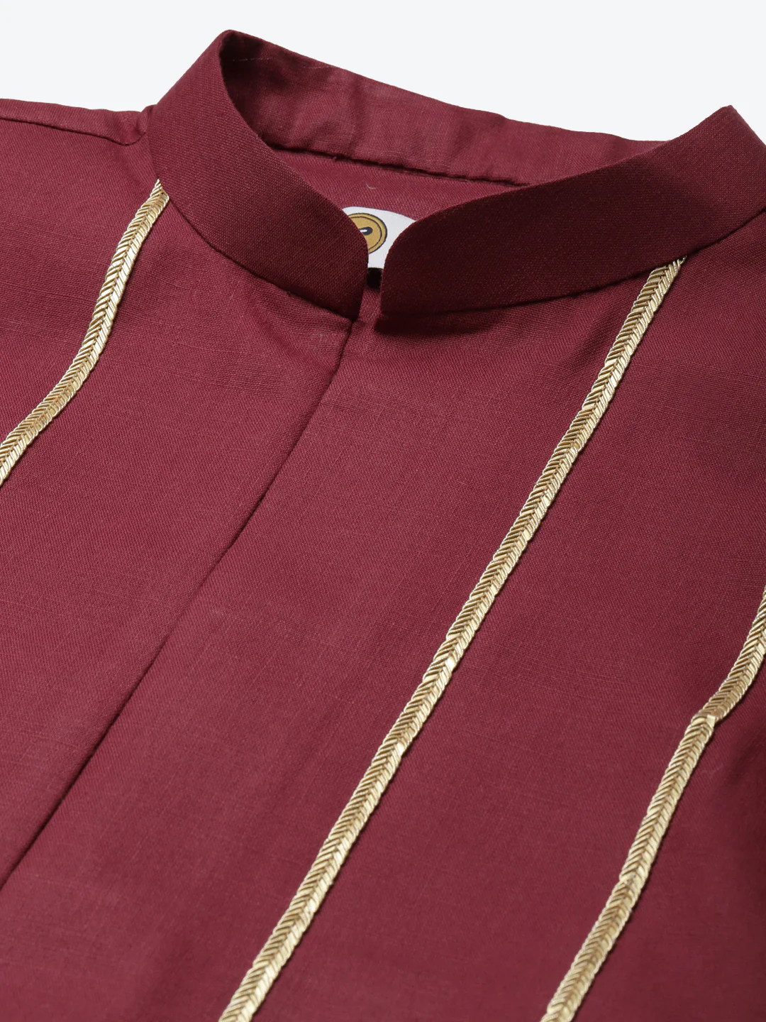 Kisah men Maroon nehru jacket (Set of 1) - Image 8