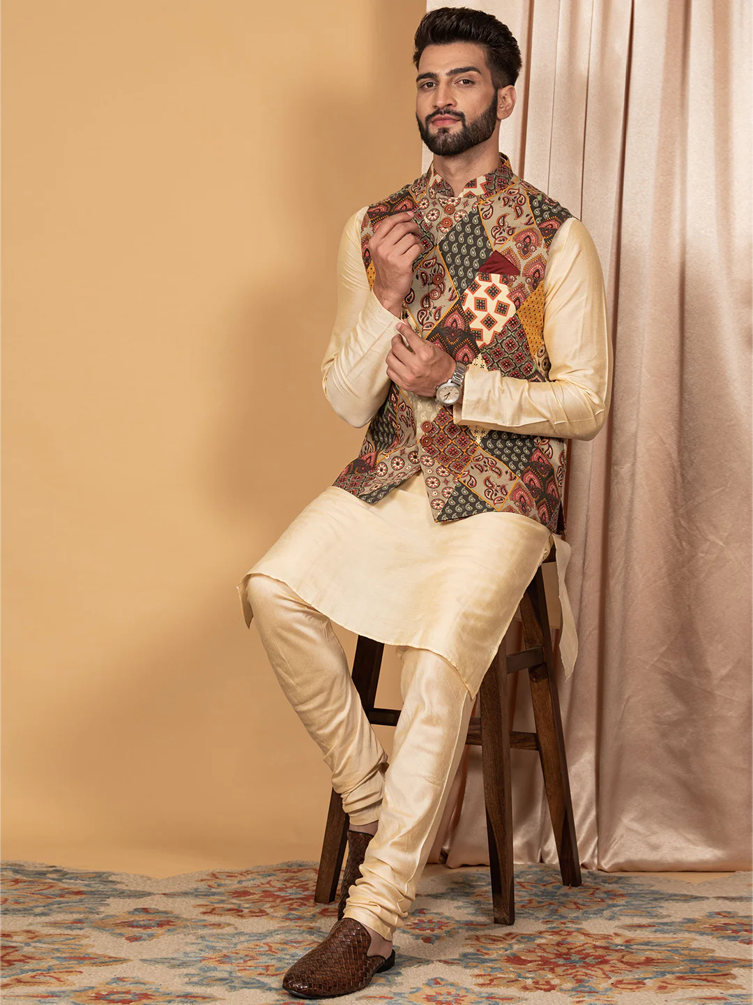 Men Multi Coloured Printed Jacket - Image 3