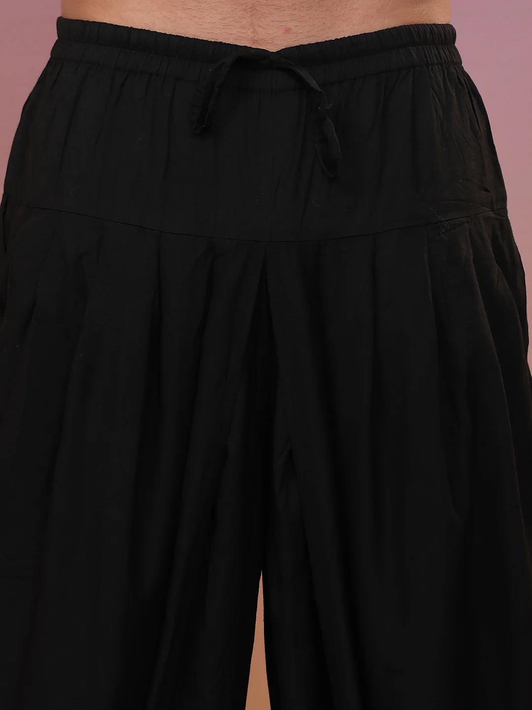 Black Jacquard Sherwani Dhoti Dupatta Set - Image 7