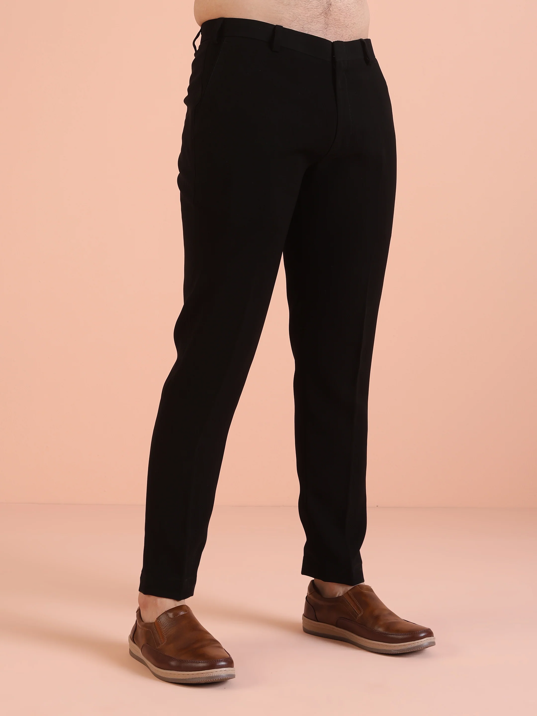 Men Black Solid Indowestern Trouser Set - Image 6