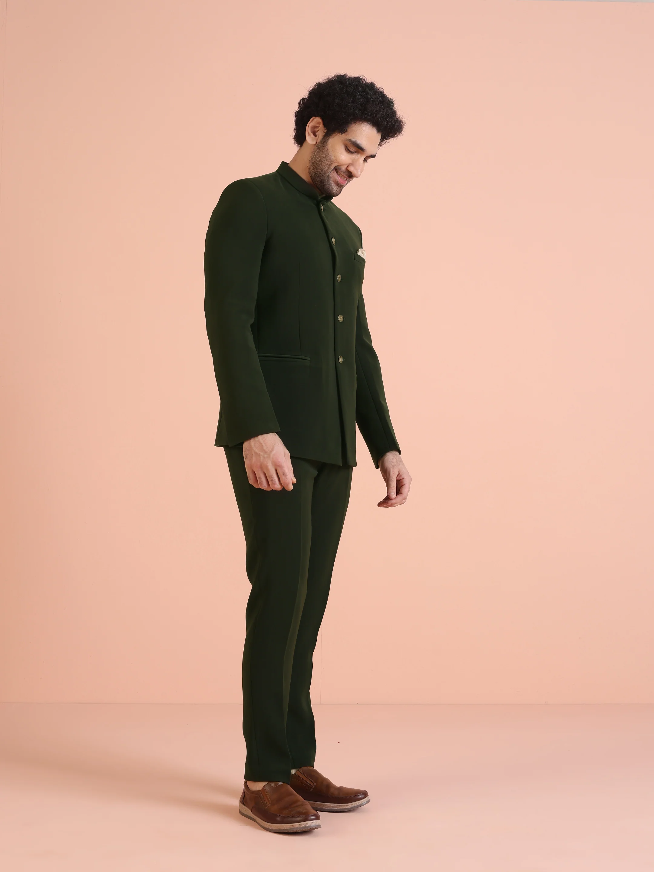 Olive Green Bandhgala Set - Image 2