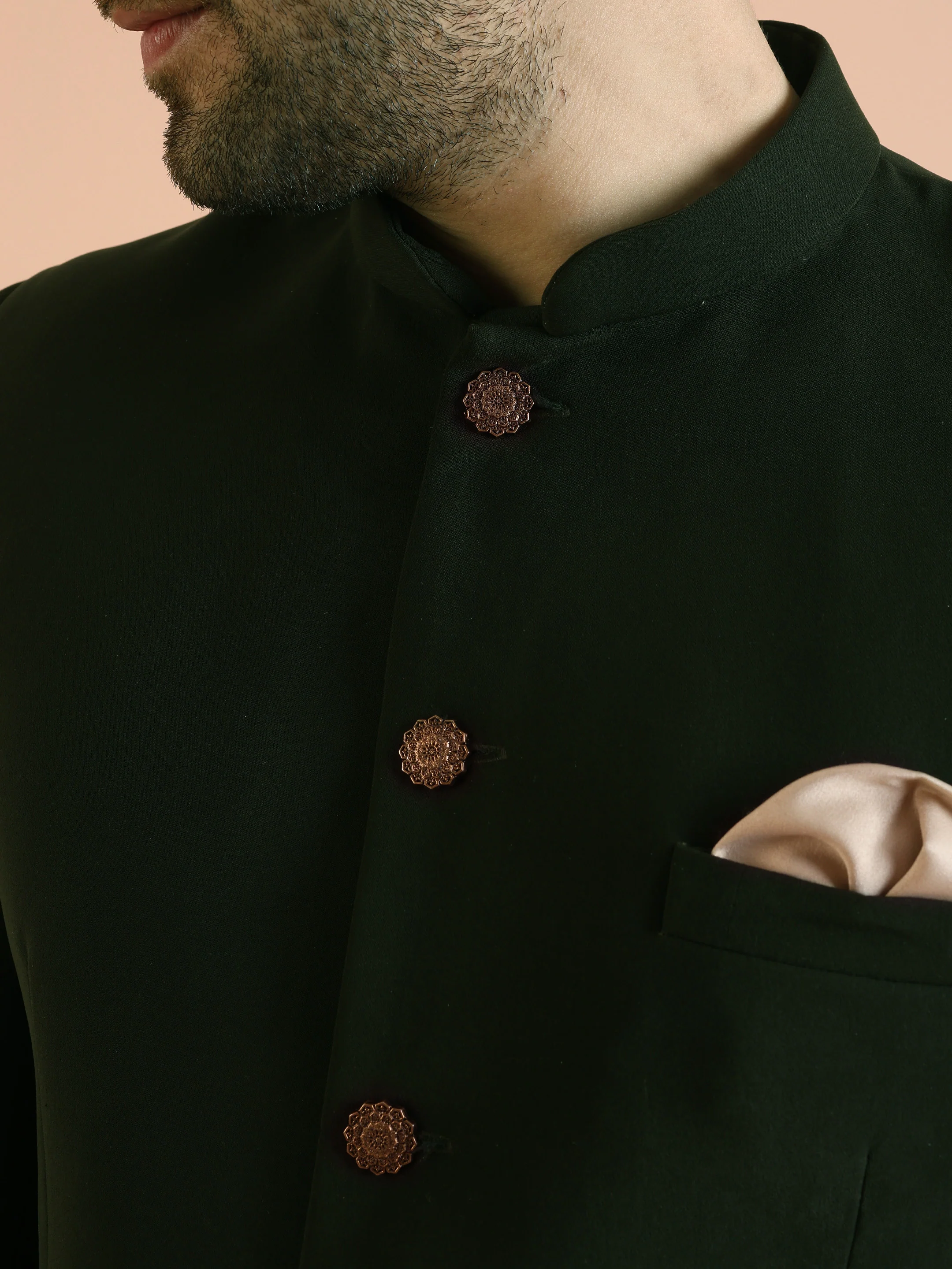 Olive Green Bandhgala Set - Image 5