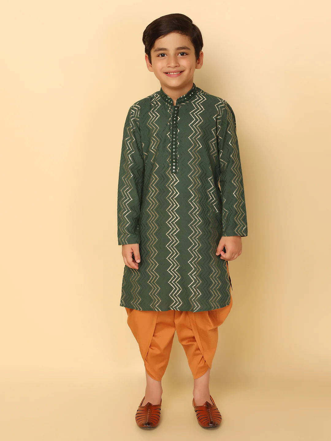 Boy's Mustard Dhoti - Image 6