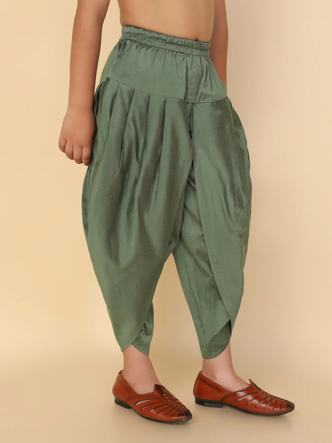 Boy's Green Dhoti - Image 3