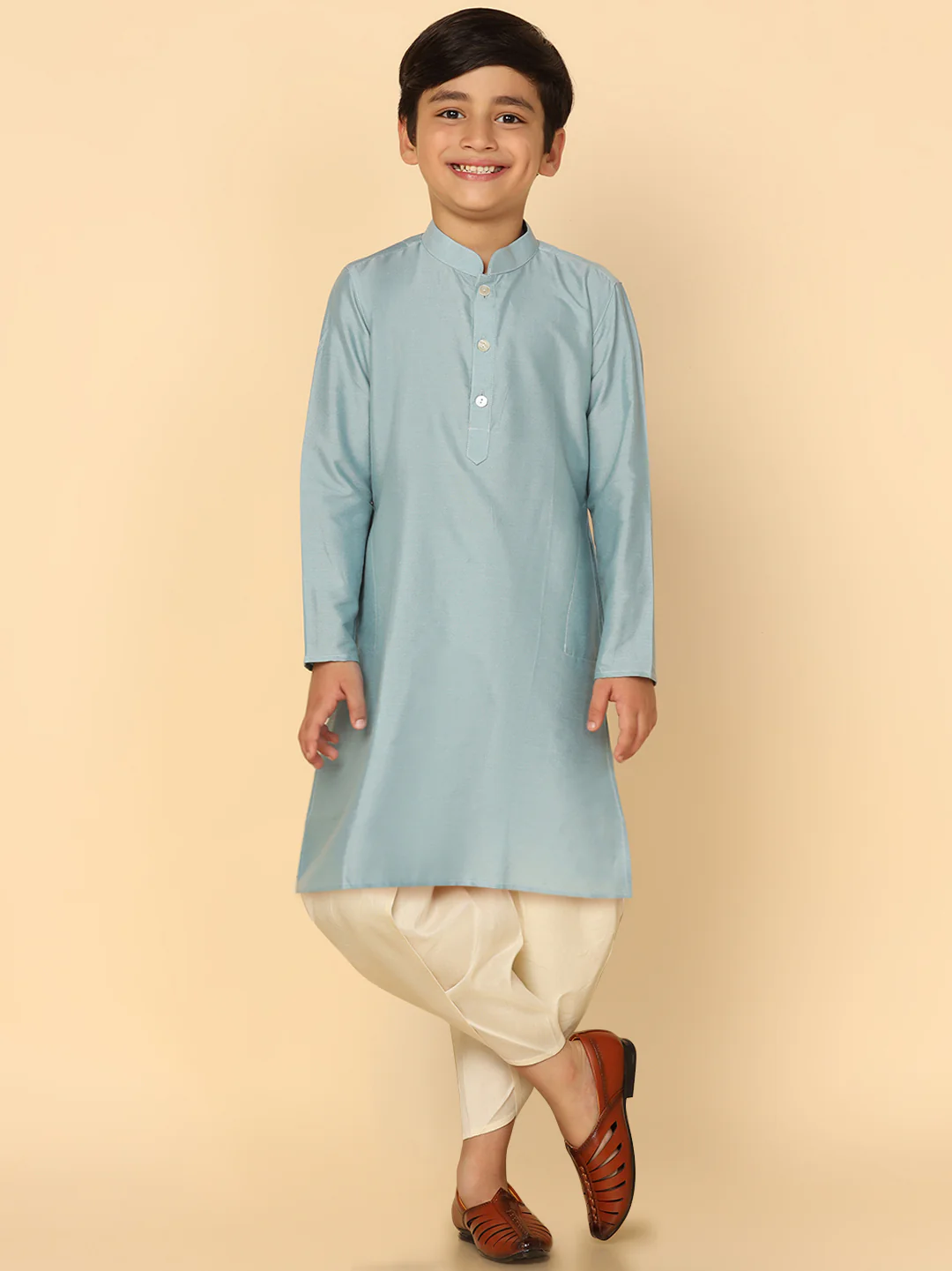 Boy's Blue Kurta Dhoti Set