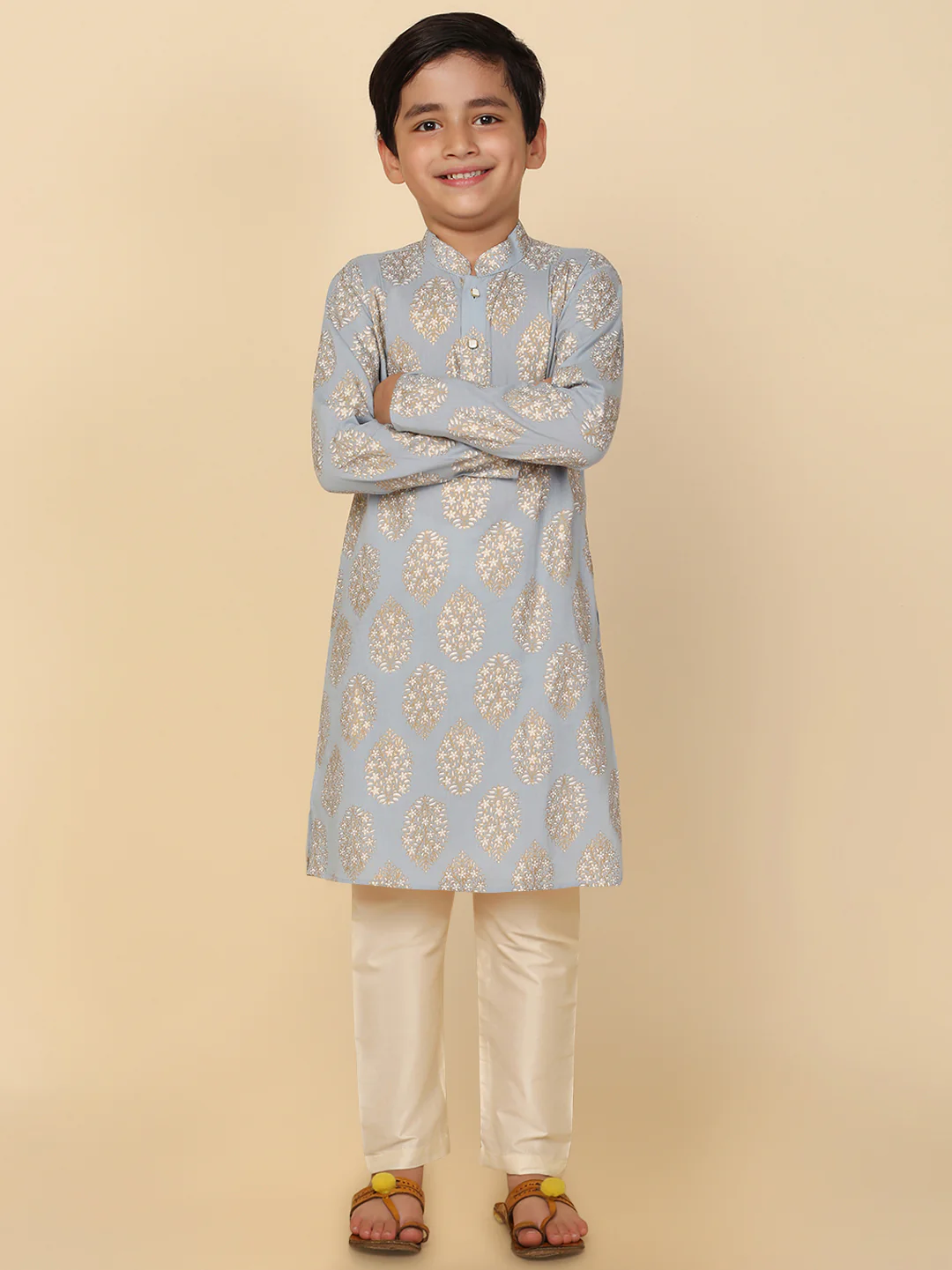 Boys Blue Kurta Pyjama Set