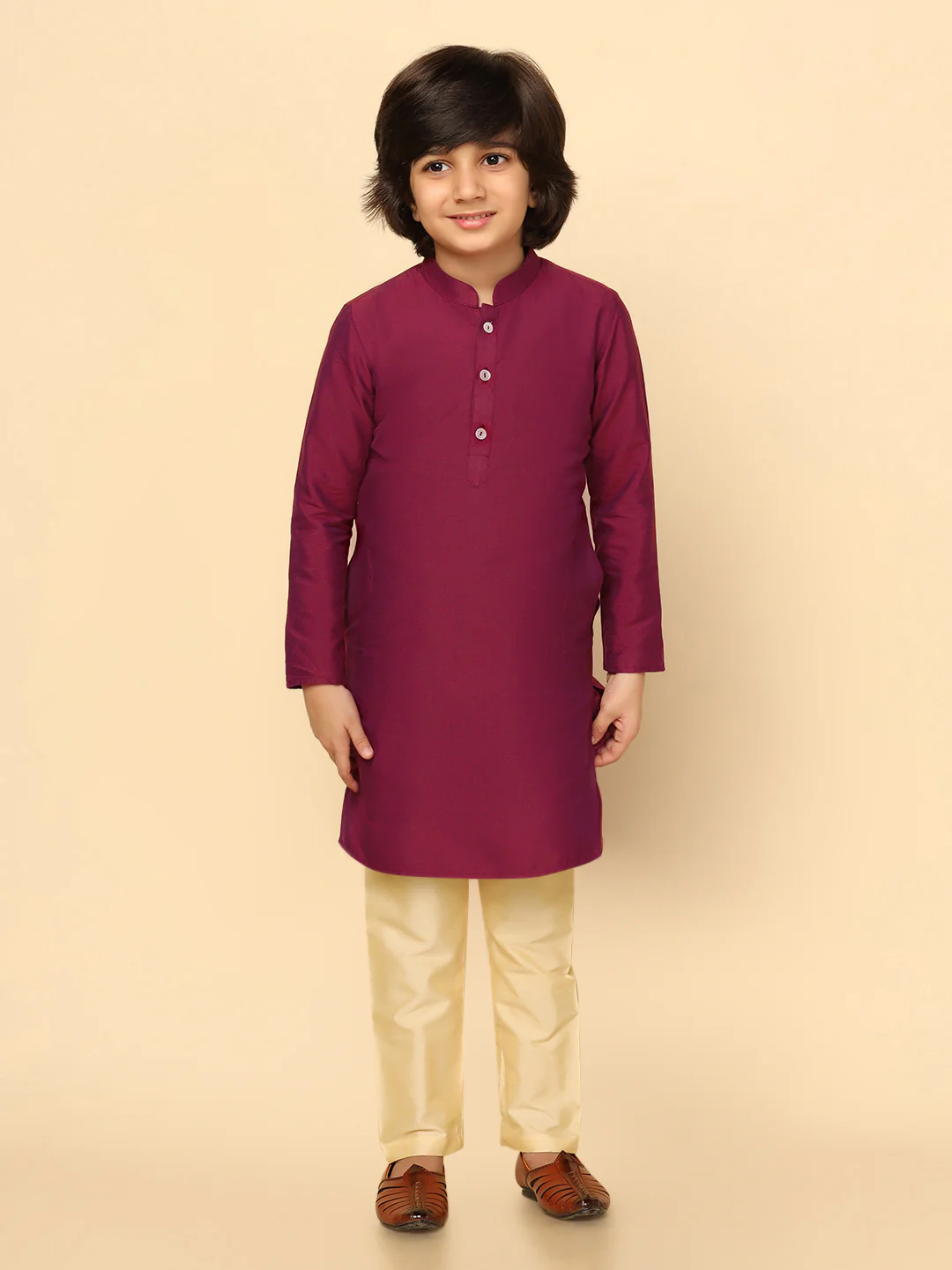 Boys Multi Kurta Jacket Pyjama Set - Image 6