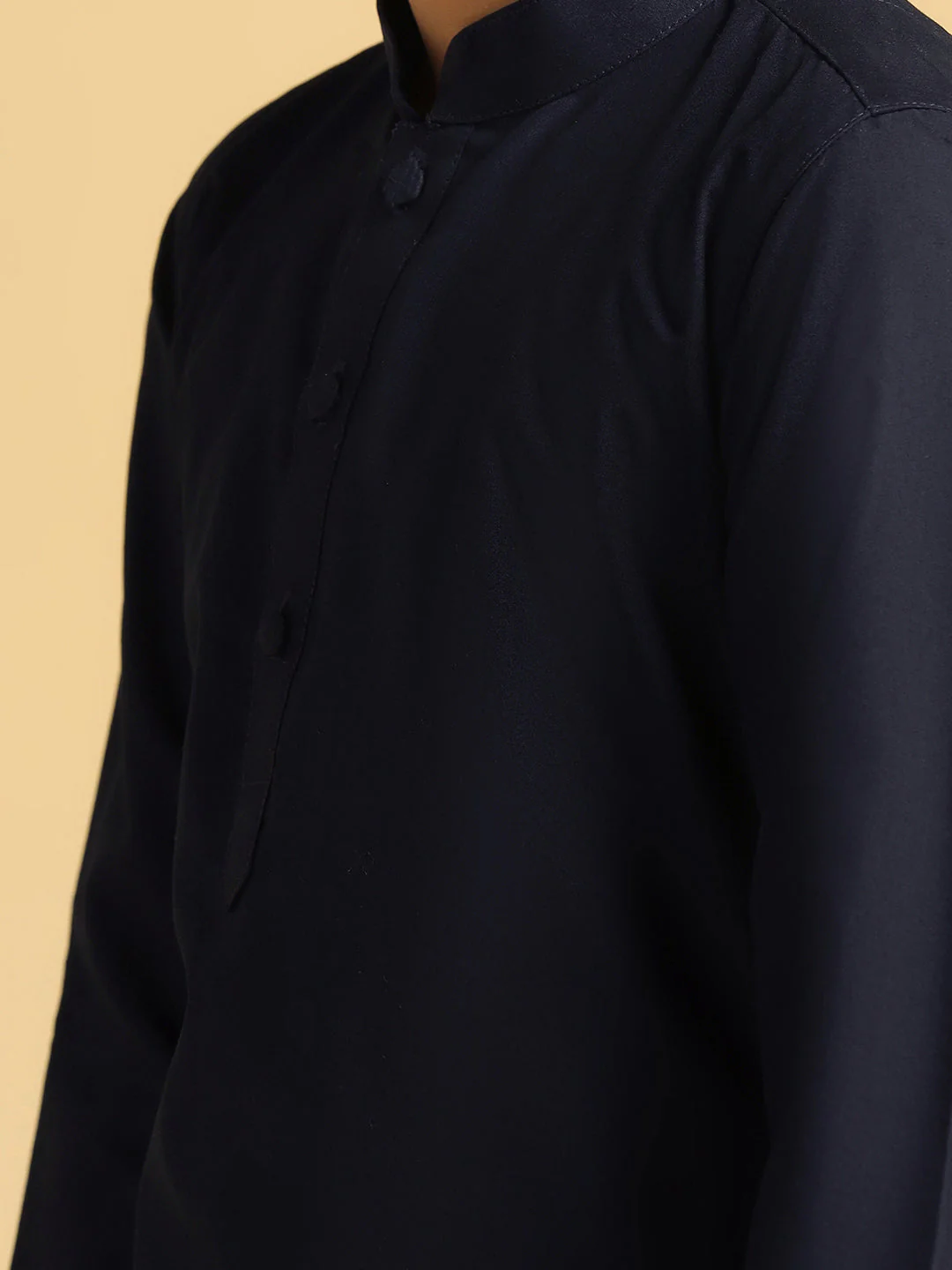Boy's Navy Blue Solid Solid Kurta - Image 17