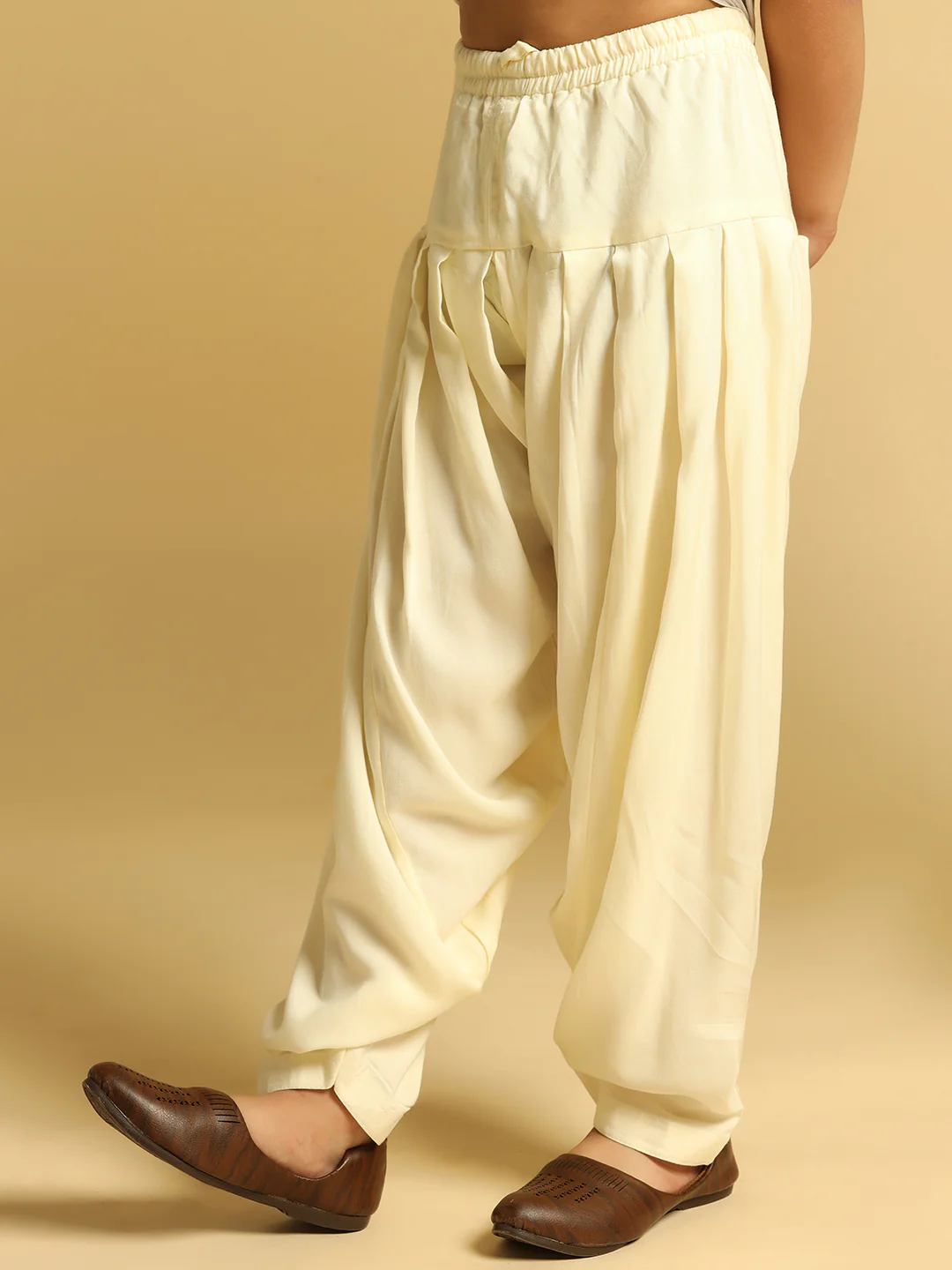 Boy's Turquoise Blue Self Design Kurta Patiala Set - Image 6
