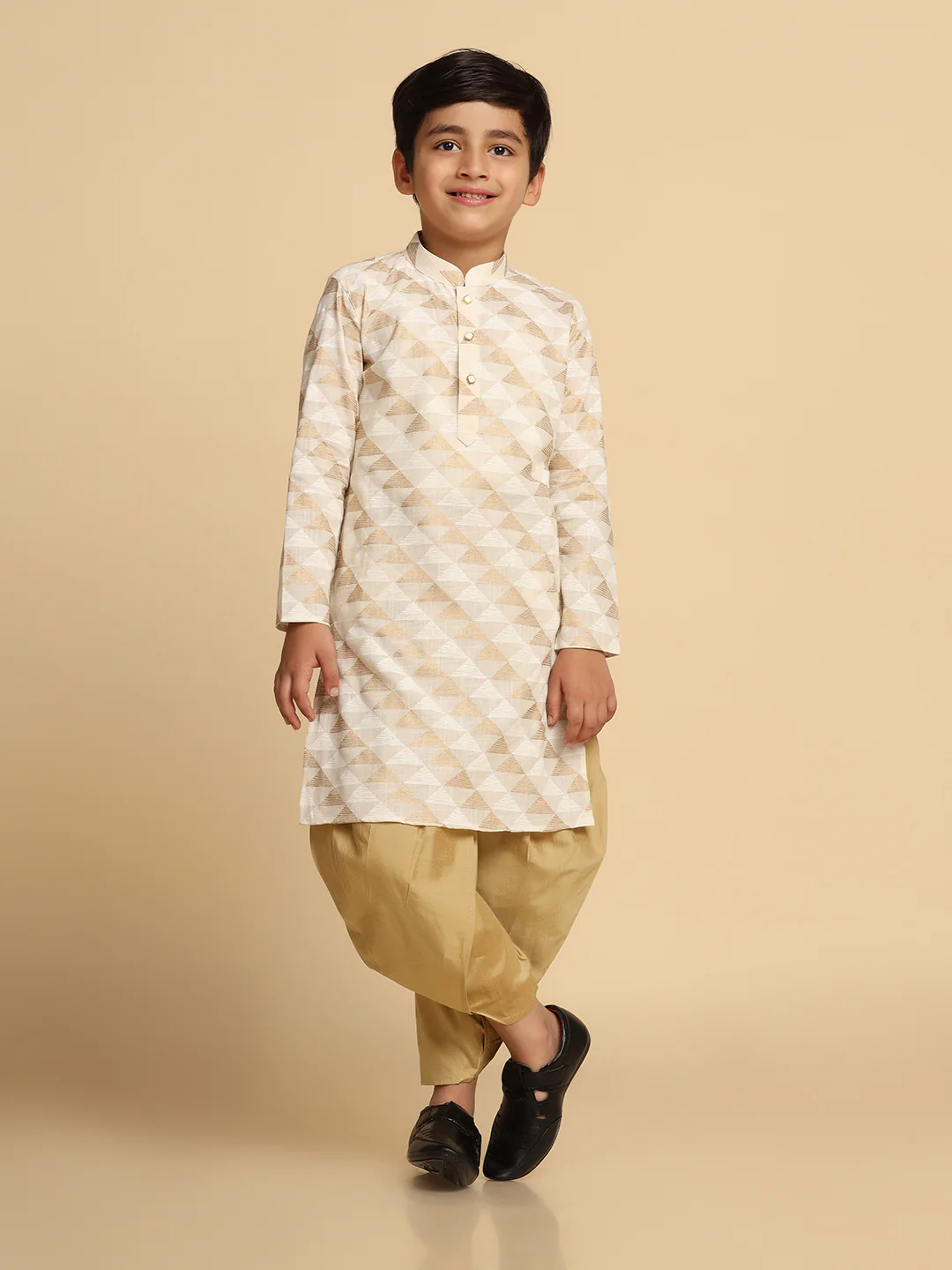 Boy's White kurta Dhoti Set