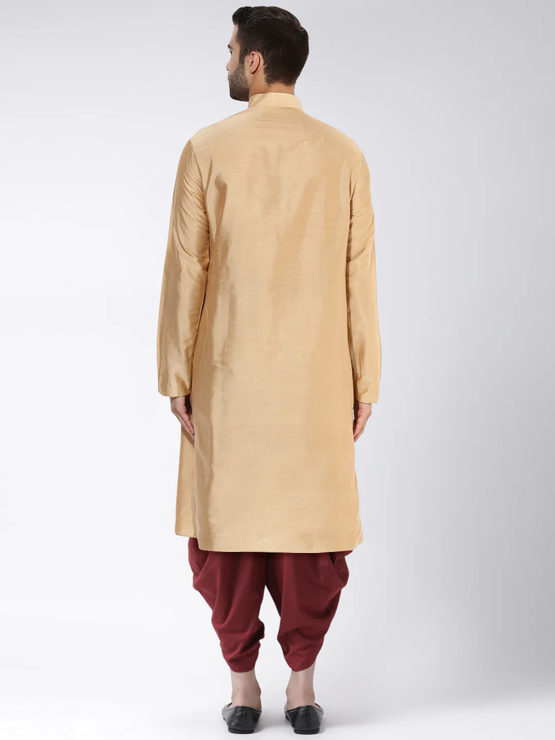Kisah Men Beige Kurta Dhoti Set - Image 4