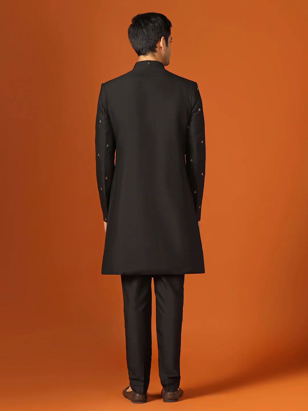 Men Black Indowestern Trouser Set - Image 4
