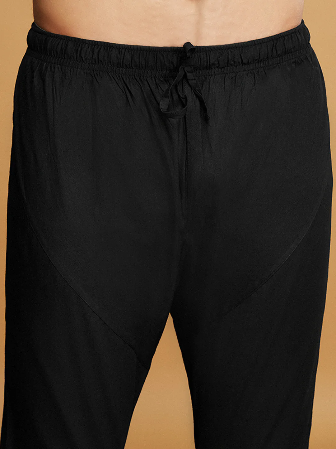 Men Black Kurta Churidar Set - Image 6