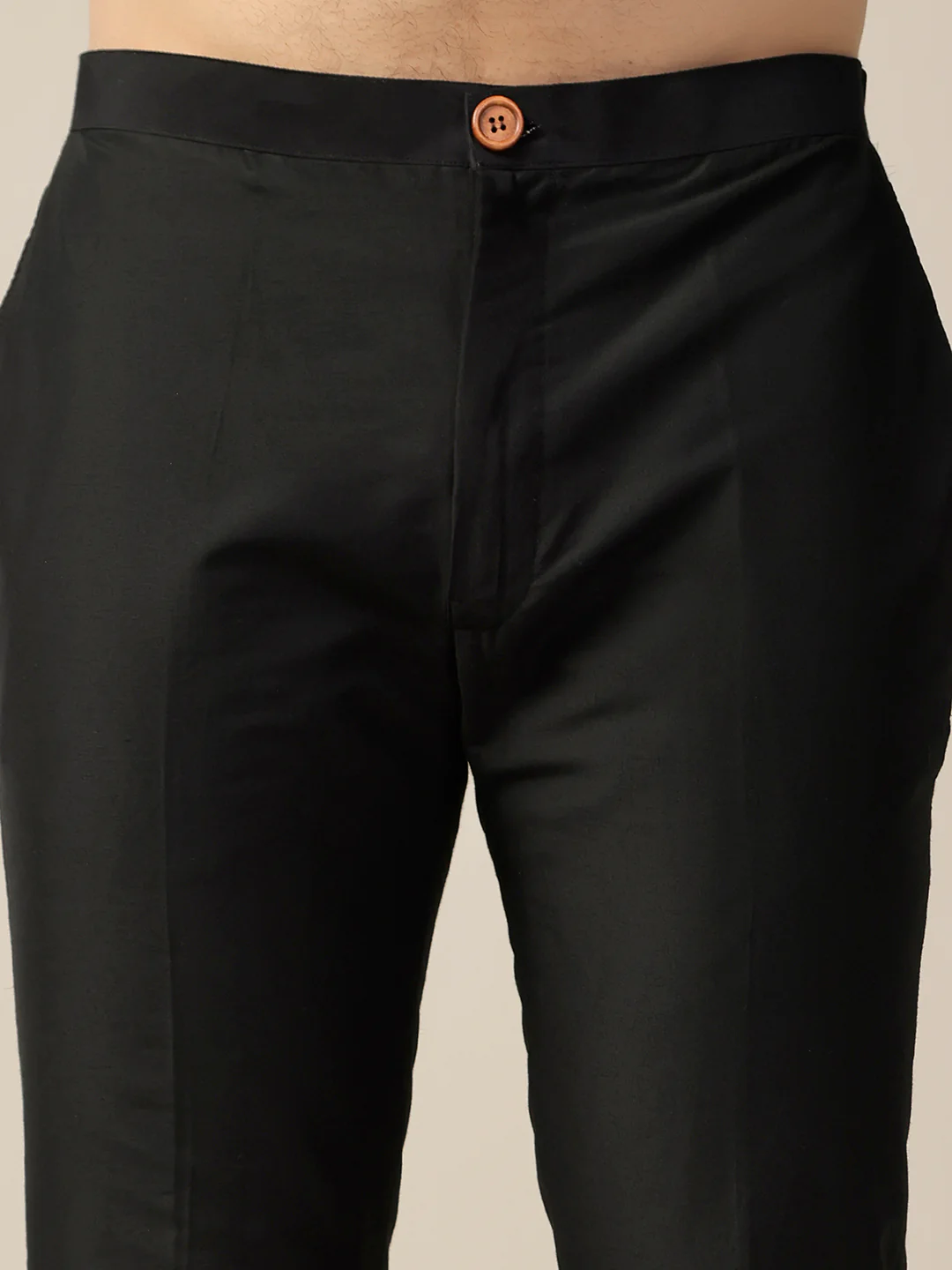 Men Black Kurta Trouser Dupatta Set - Image 6