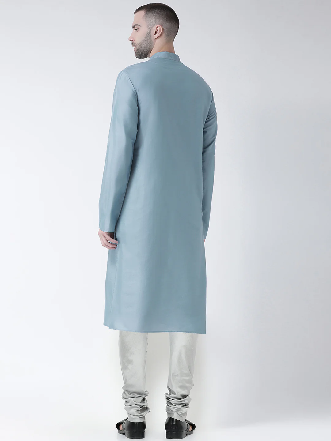 Kisah Men Blue Kurta Dhoti Set - Image 3