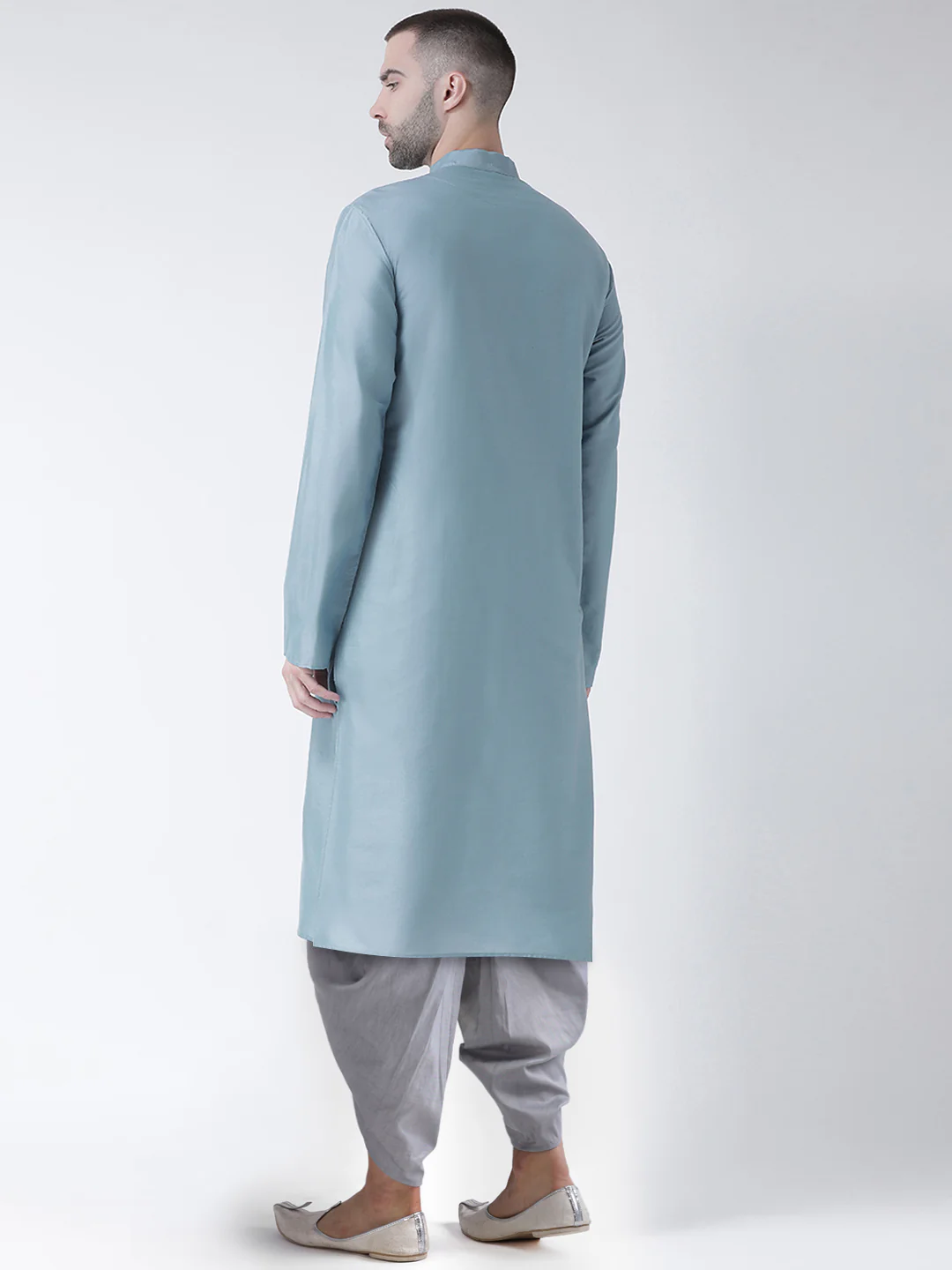Kisah Men Blue Kurta Dhoti Set - Image 2