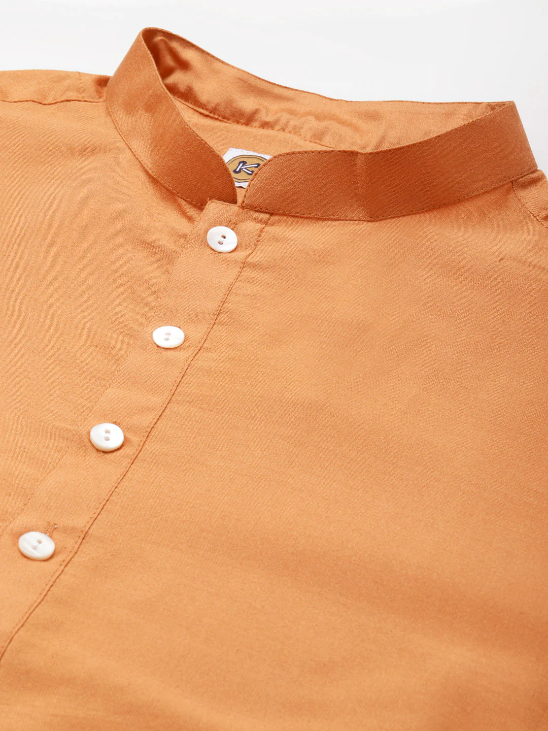 Orange Kurta Churidar with Printed Dupatta - Image 4