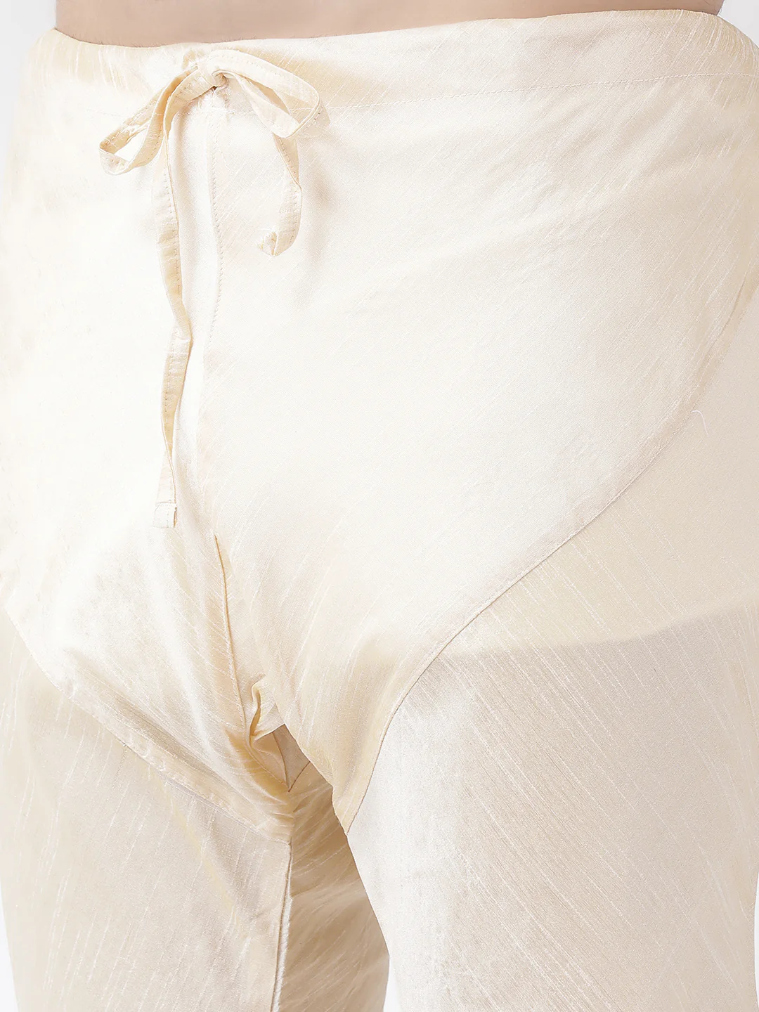 Men Cream Kurta Churidar Set - Image 6