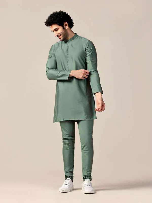 Sage Green Mid Kurta Trouser Set