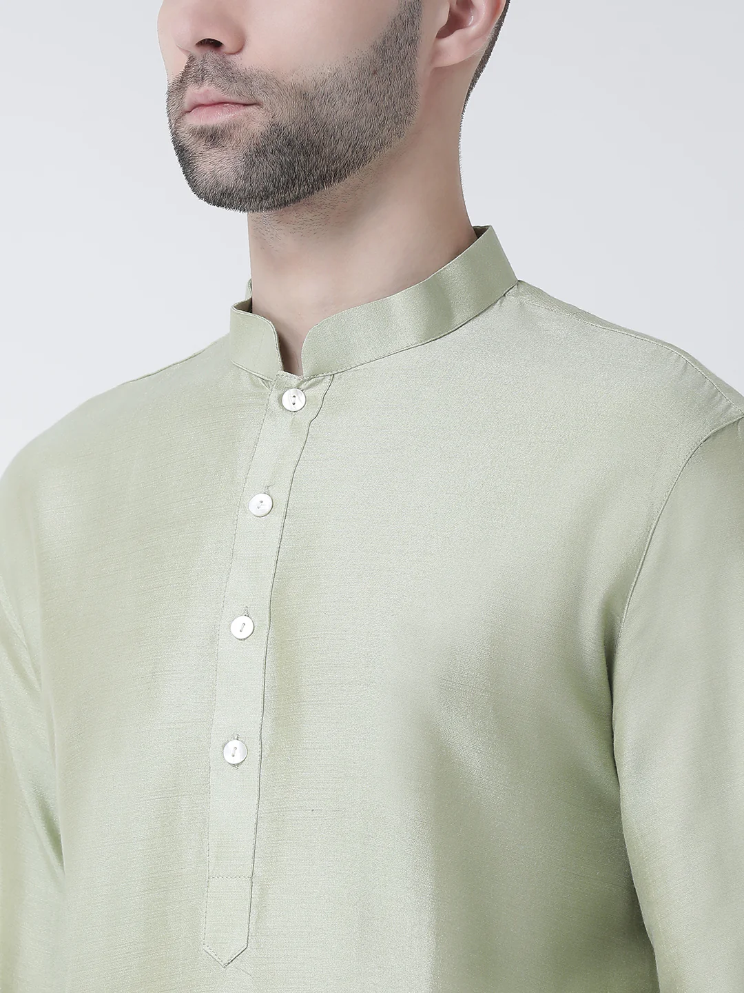Men Green Kurta Harem Set - Image 4