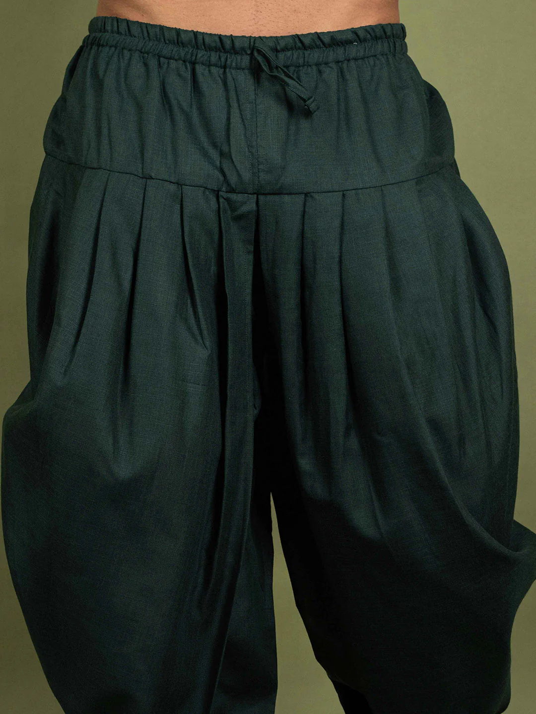 Kisah Men Green Kurta Jacket Dhoti Set - Image 7