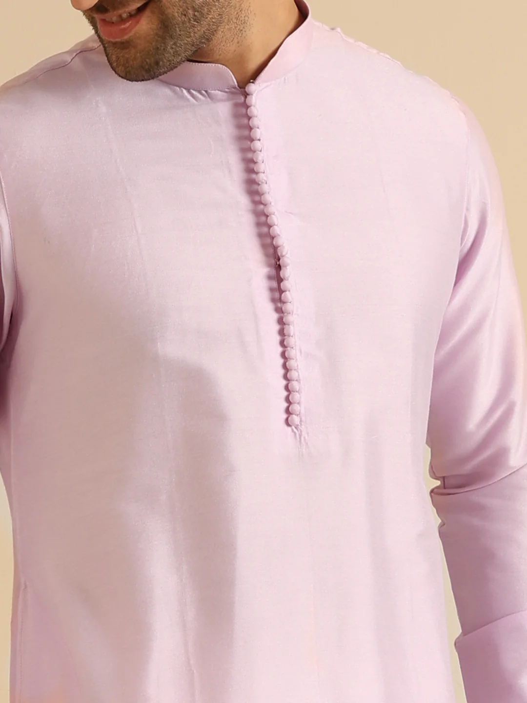 Men Lavender Mid Kurta - Image 5