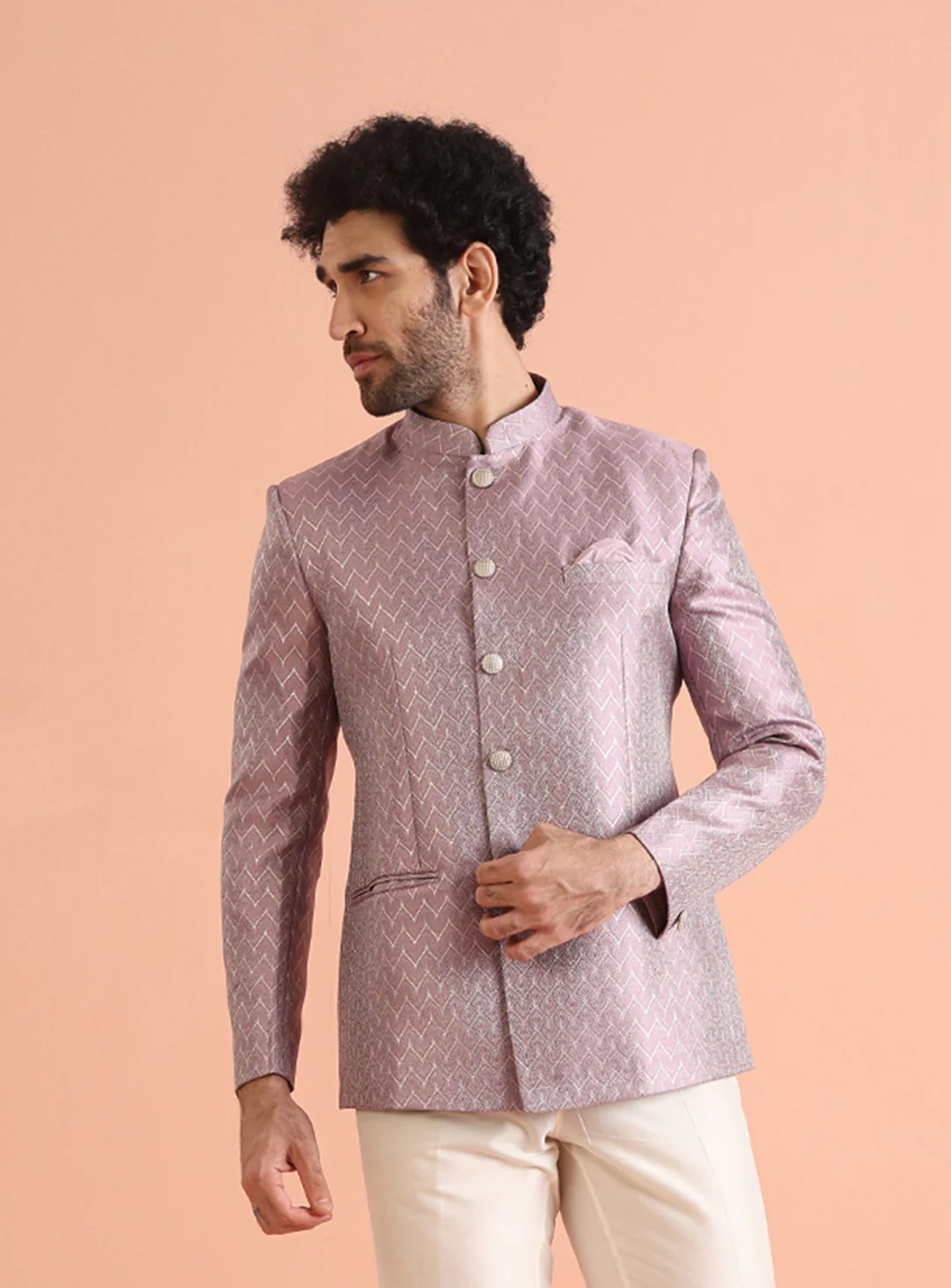 Pink Jodhpuri Bandhgala - Image 2