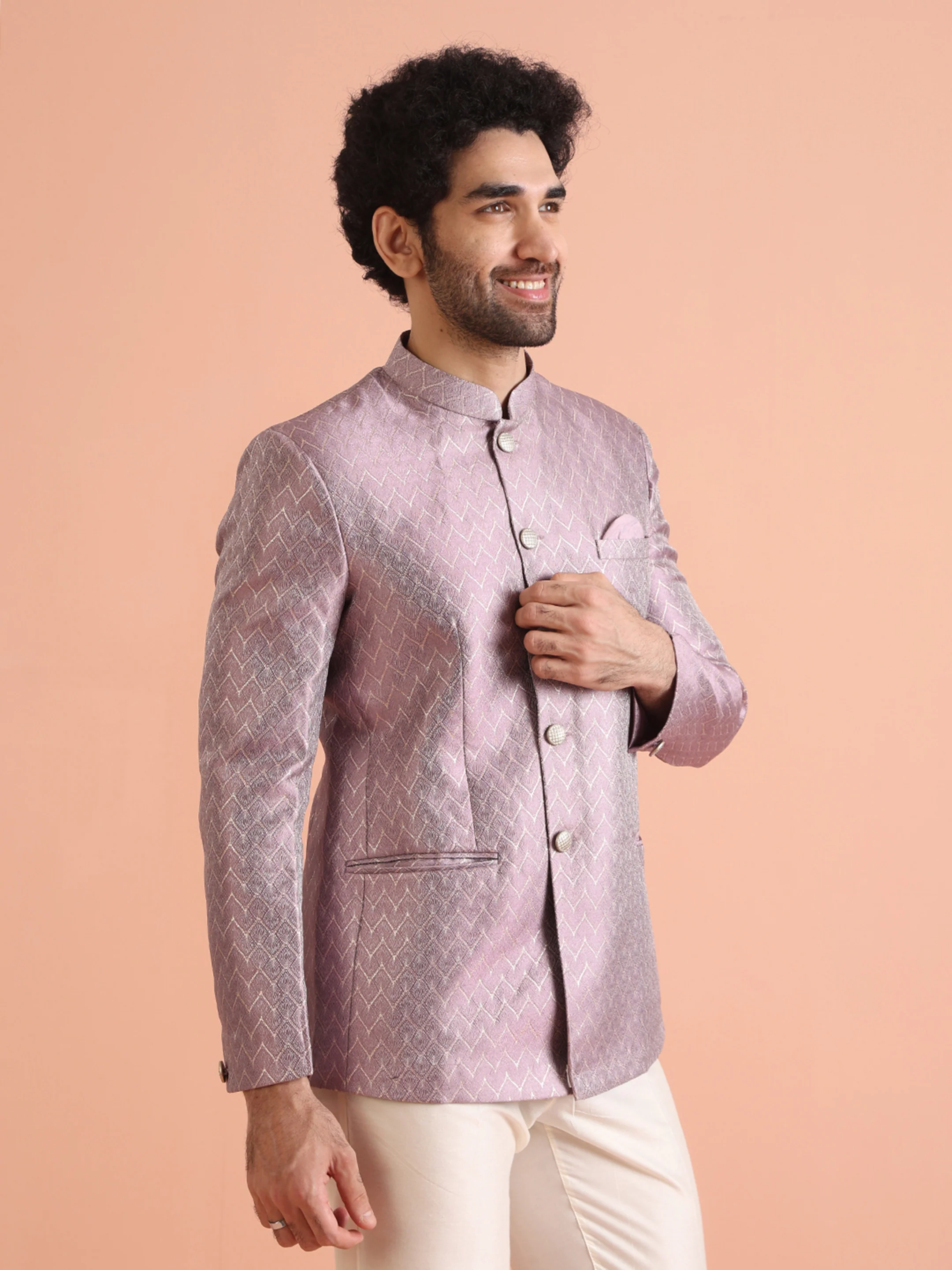 Pink Jodhpuri Bandhgala - Image 3