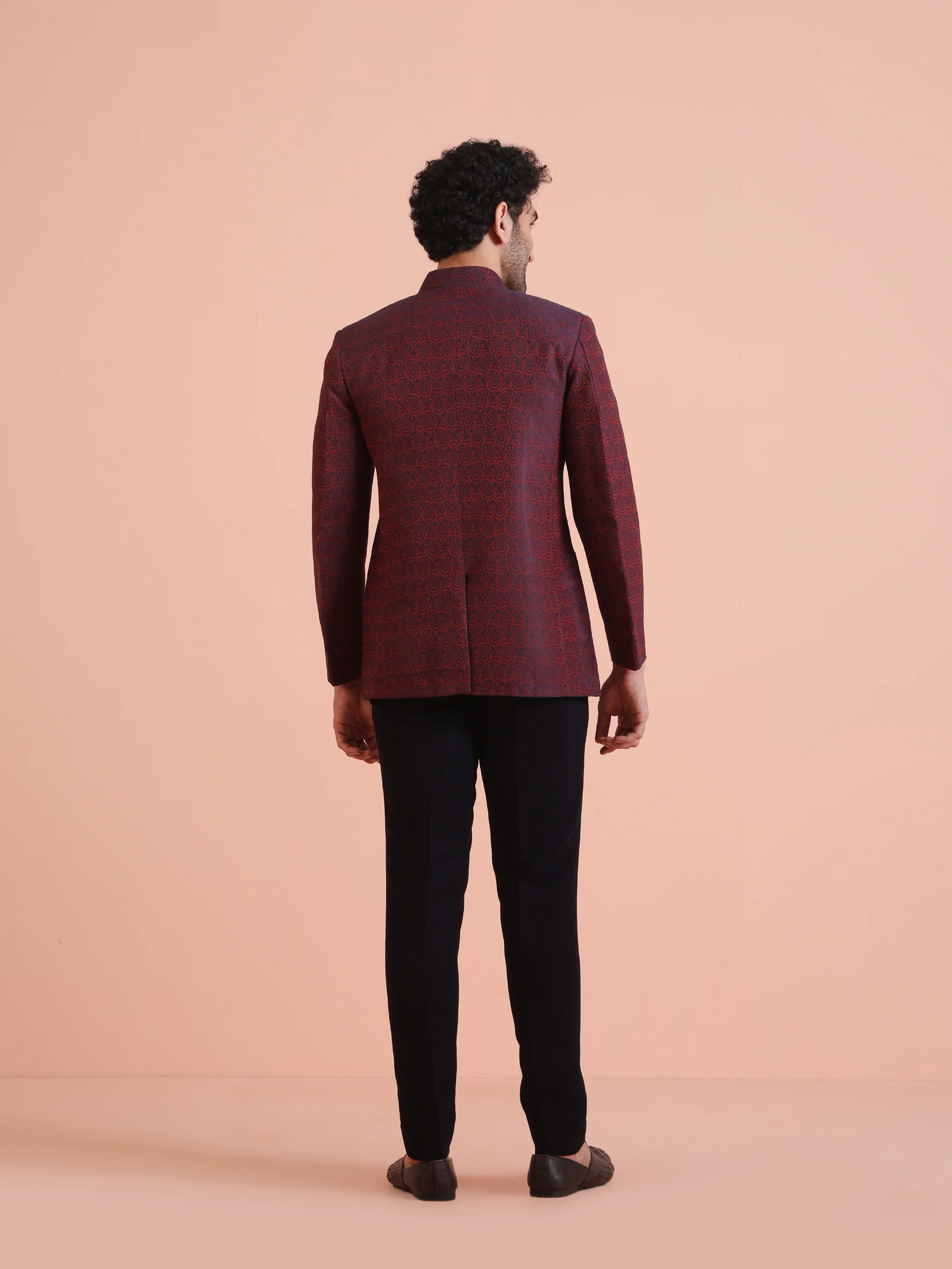 Maroon Jodhpuri Bandhgala - Image 5
