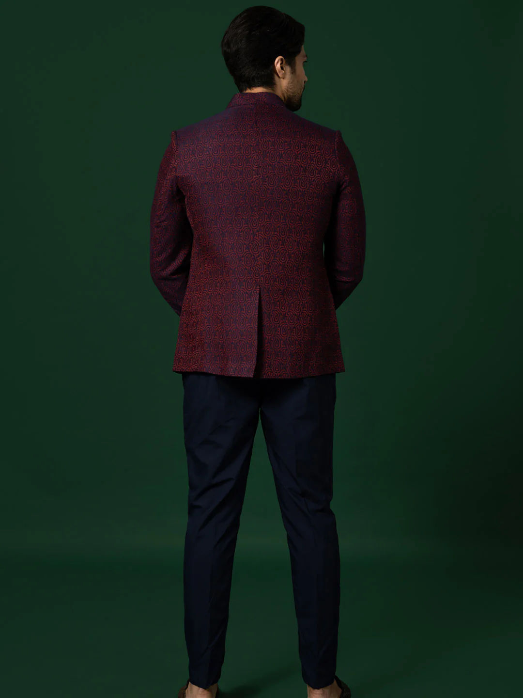 Maroon Jodhpuri Bandhgala Set - Image 4
