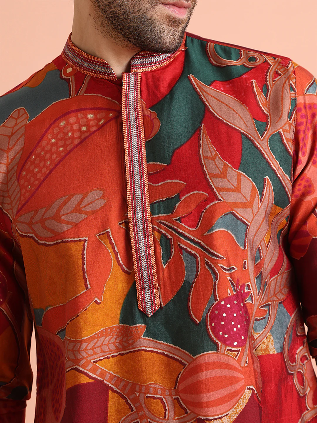 Multi Color Cotton Printed Long Kurta - Image 5