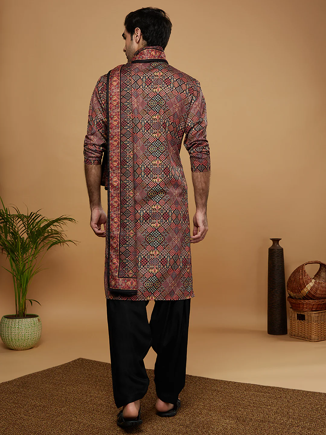 Multi-Color Silk Printed Ethnic Dupatta. - Image 4