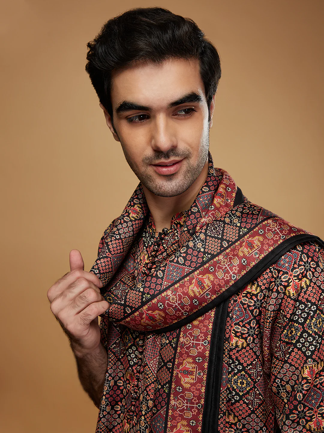 Multi-Color Silk Printed Ethnic Dupatta. - Image 5
