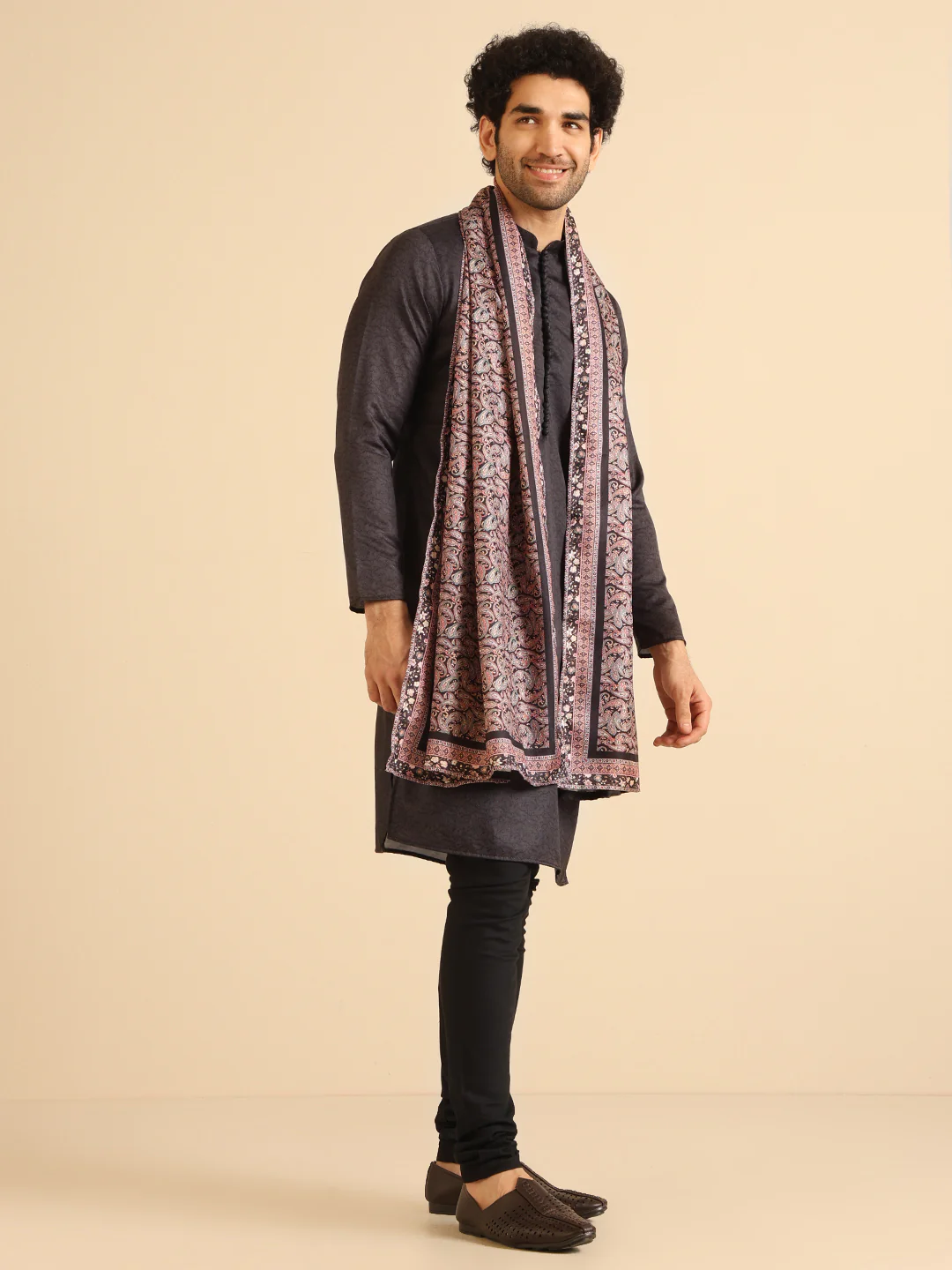 Men Multi Color Printed Dupatta - Image 3