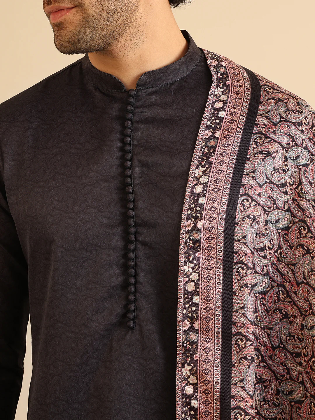 Men Multi Color Printed Dupatta - Image 5