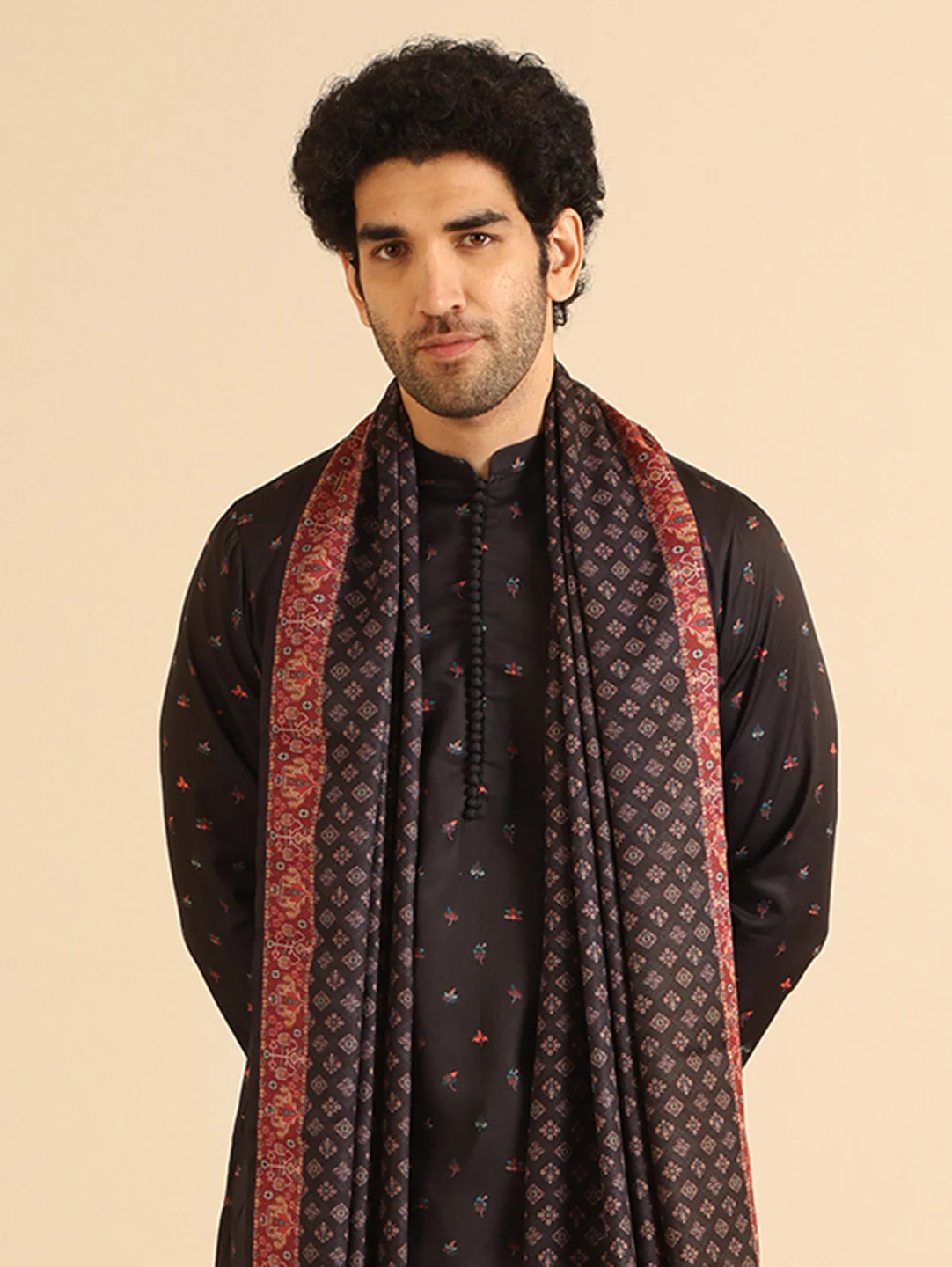 Men Multi Color Printed Dupatta - Image 5