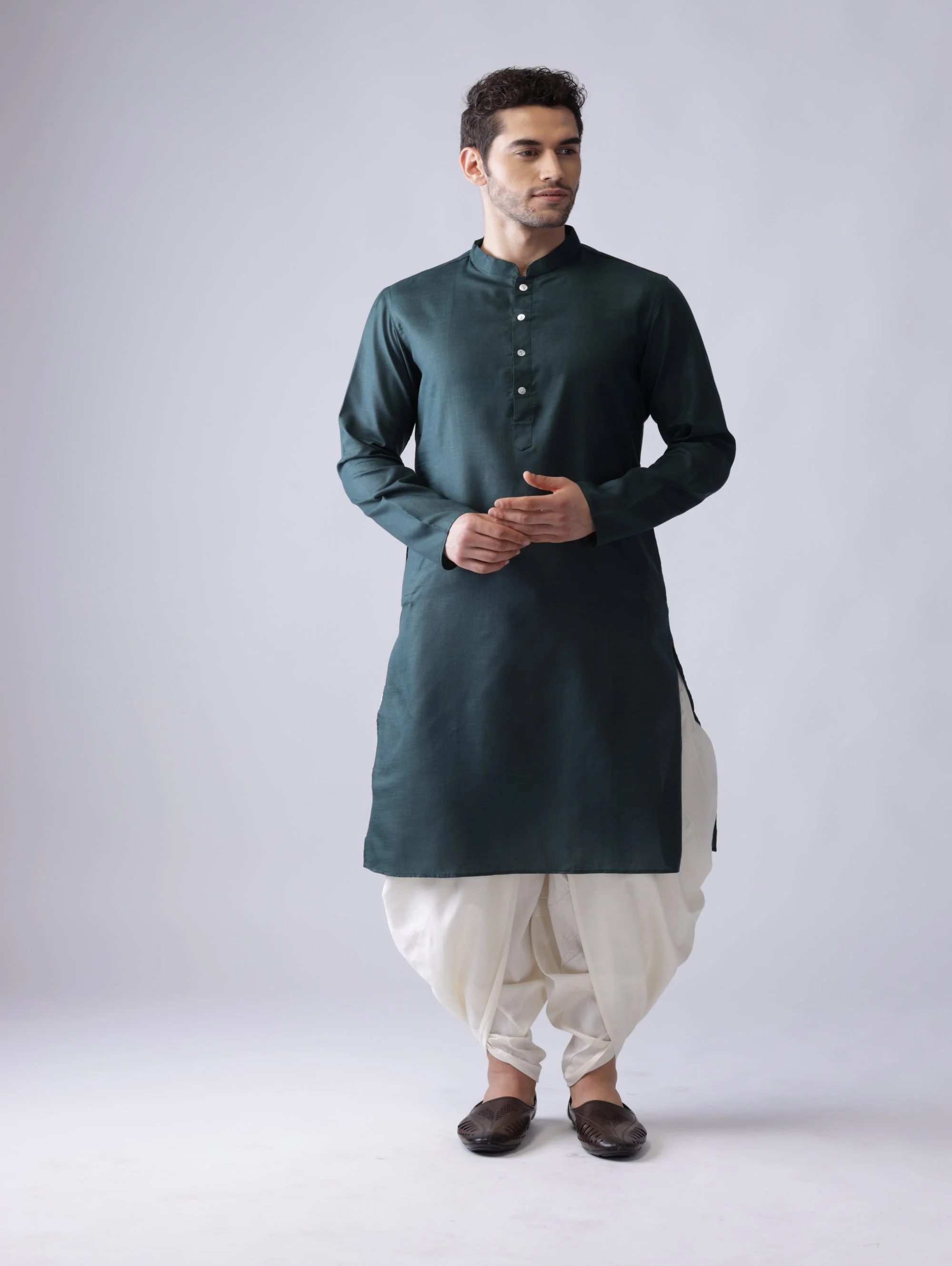 Men Multi Kurta Jacket Dhoti  Set - Image 5