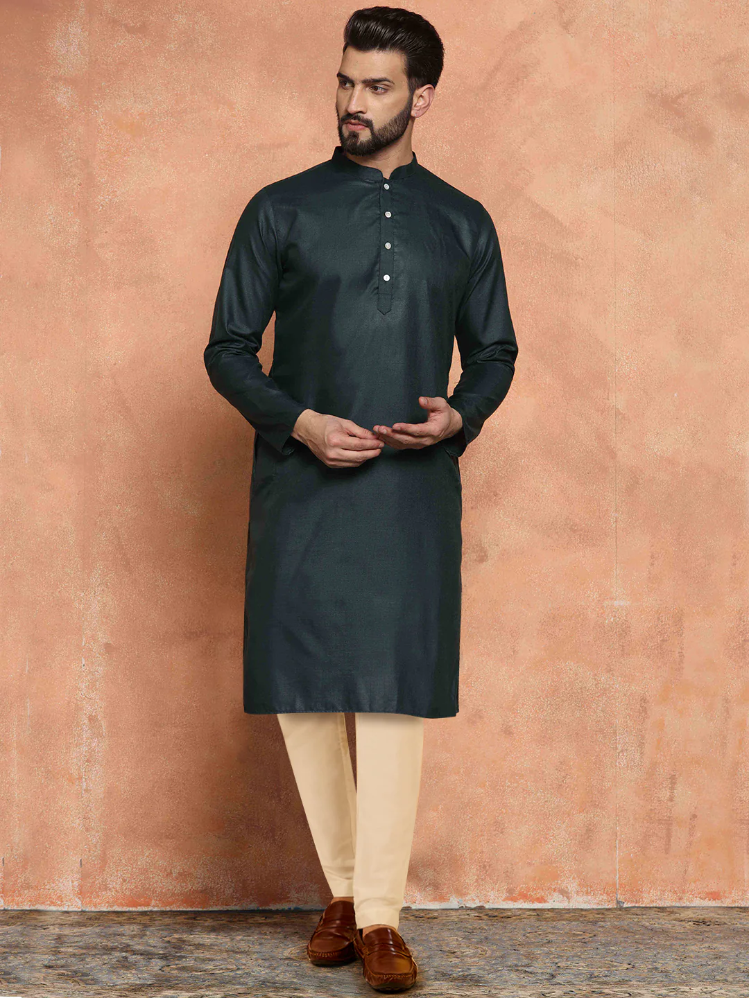 Men Multi Kurta Jacket Trouser Set - Image 5