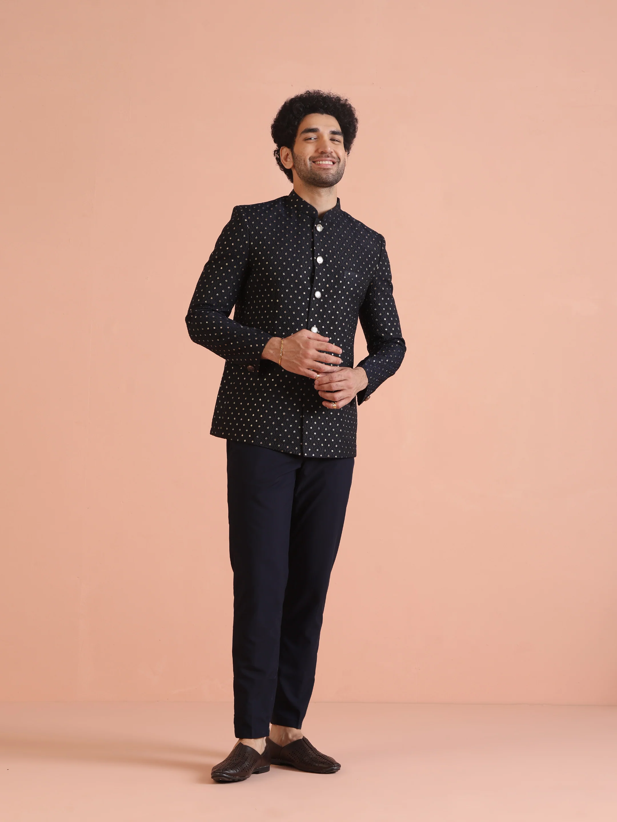 Navy Blue Jodhpuri Bandhgala Set - Image 9