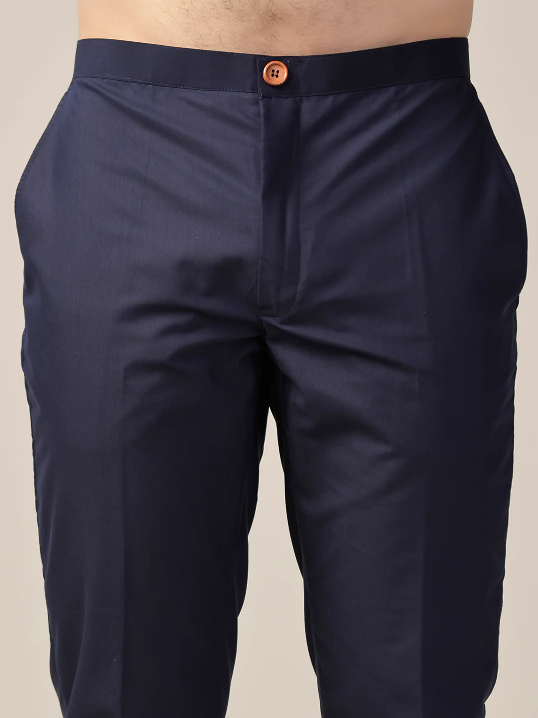 Navy Blue Silk Blend Metallic Jacket Kurta Trouser Set - Image 7
